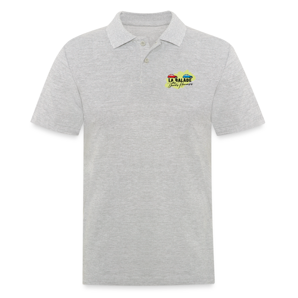 La Balade des Deuchs Heureuses - Polo Homme - Coeur et Dos - gris chiné