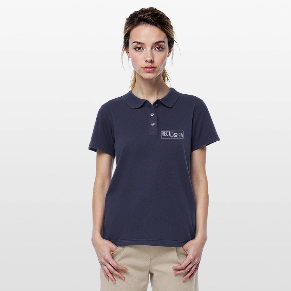 Recto Verso - Polo Femme - Coeur et Dos - bleu marine
