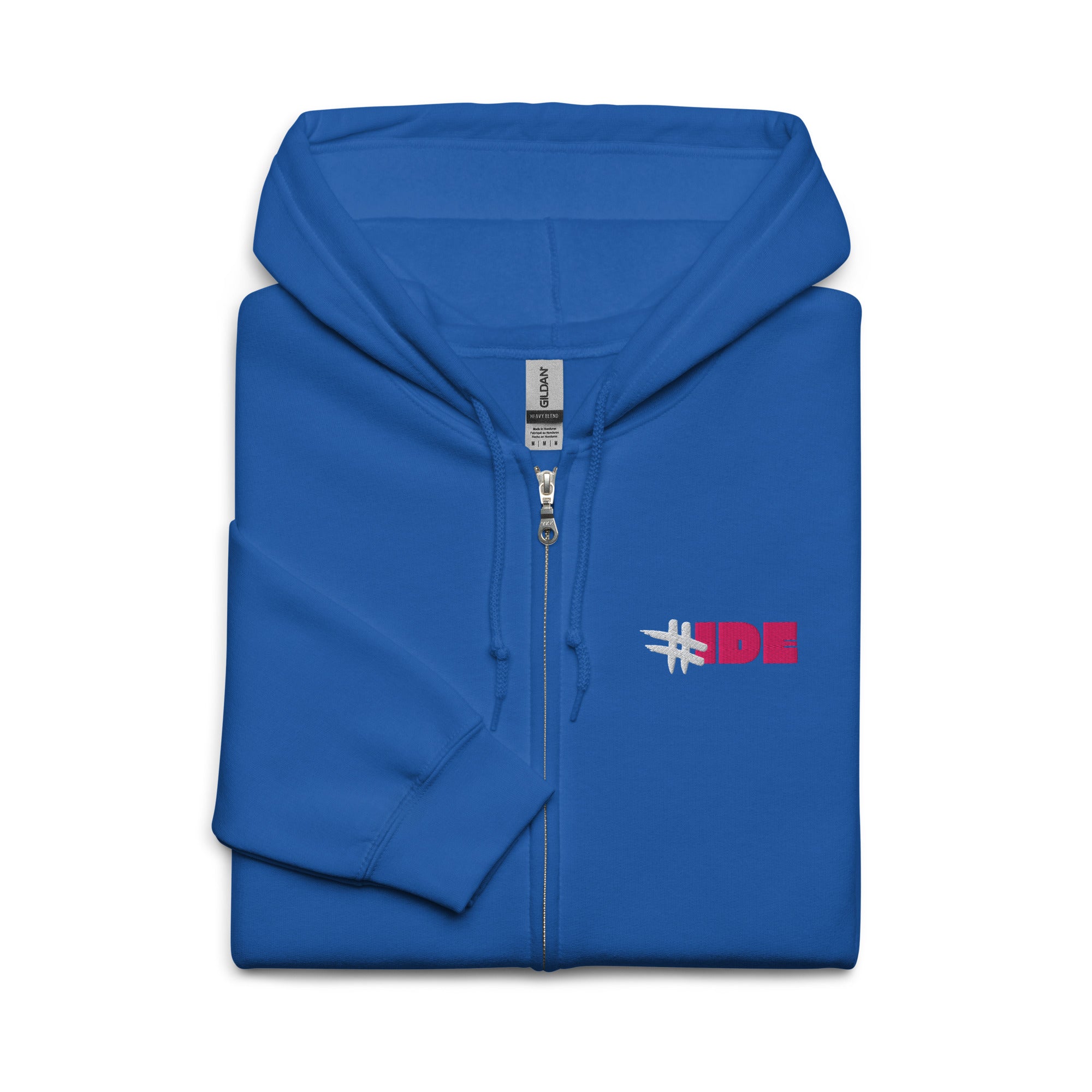 IDE-infirmiere-sweat-capuche-zippe-brode-lolo-le-soignant-bleu-rose