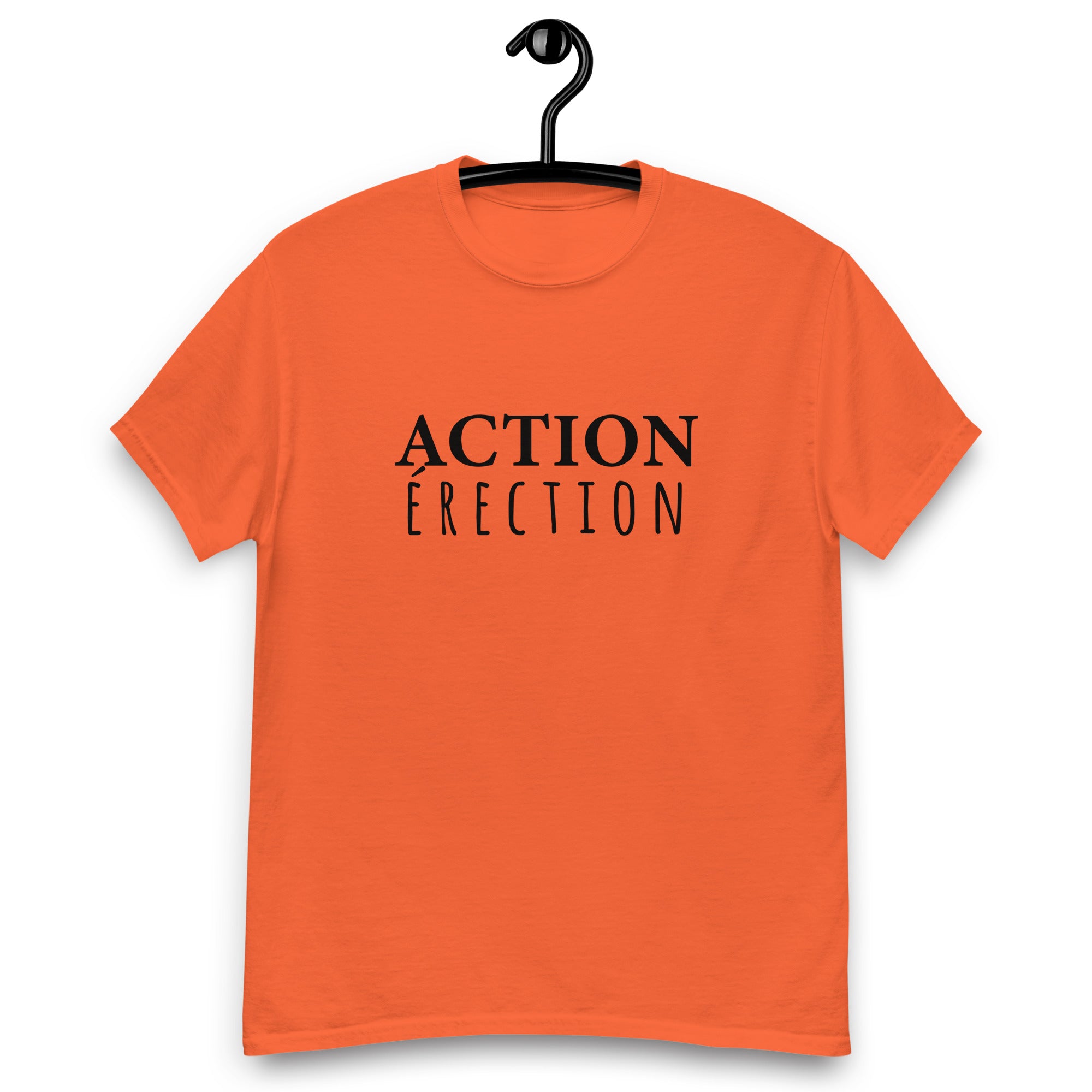 action-erection-tshirt-personnalise-drole-orange