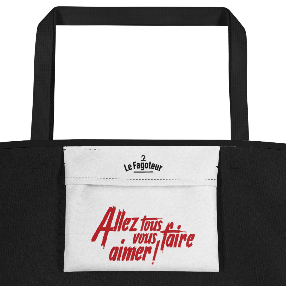 Allez tous vous faire aimer - Tote bag large all over