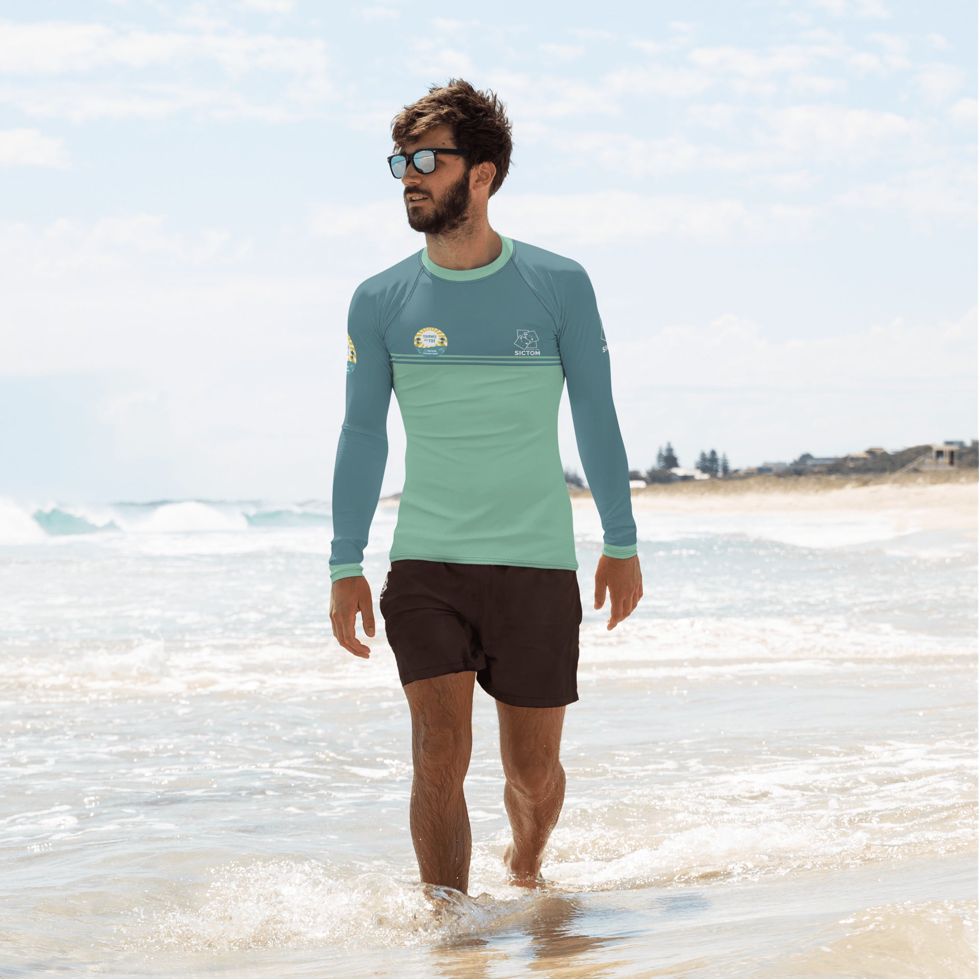 Sictom Op été - T-shirt de Compression pour Homme