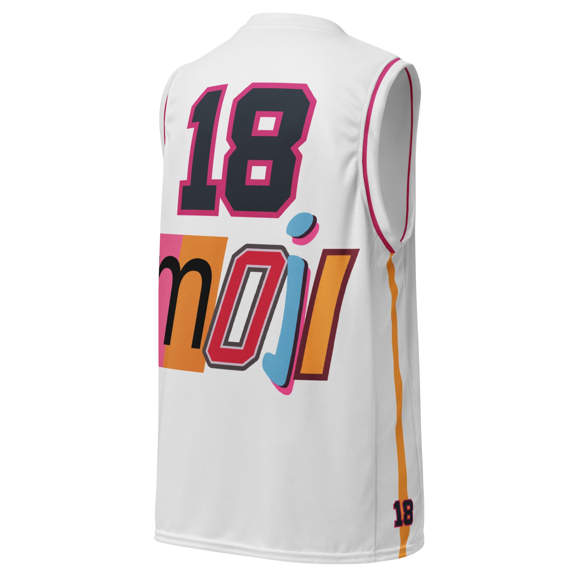 Moji Swan - Maillot de basket recyclé all over