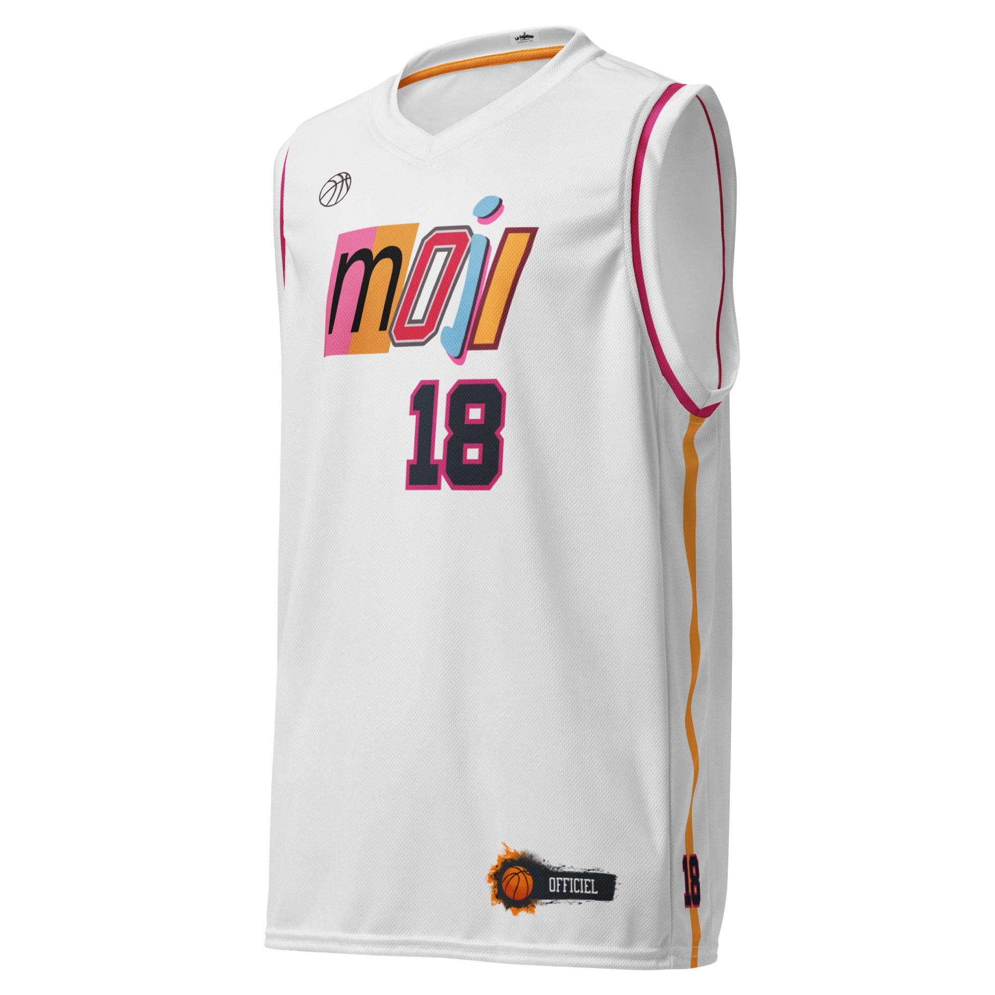 Moji Swan - Maillot de basket recyclé all over