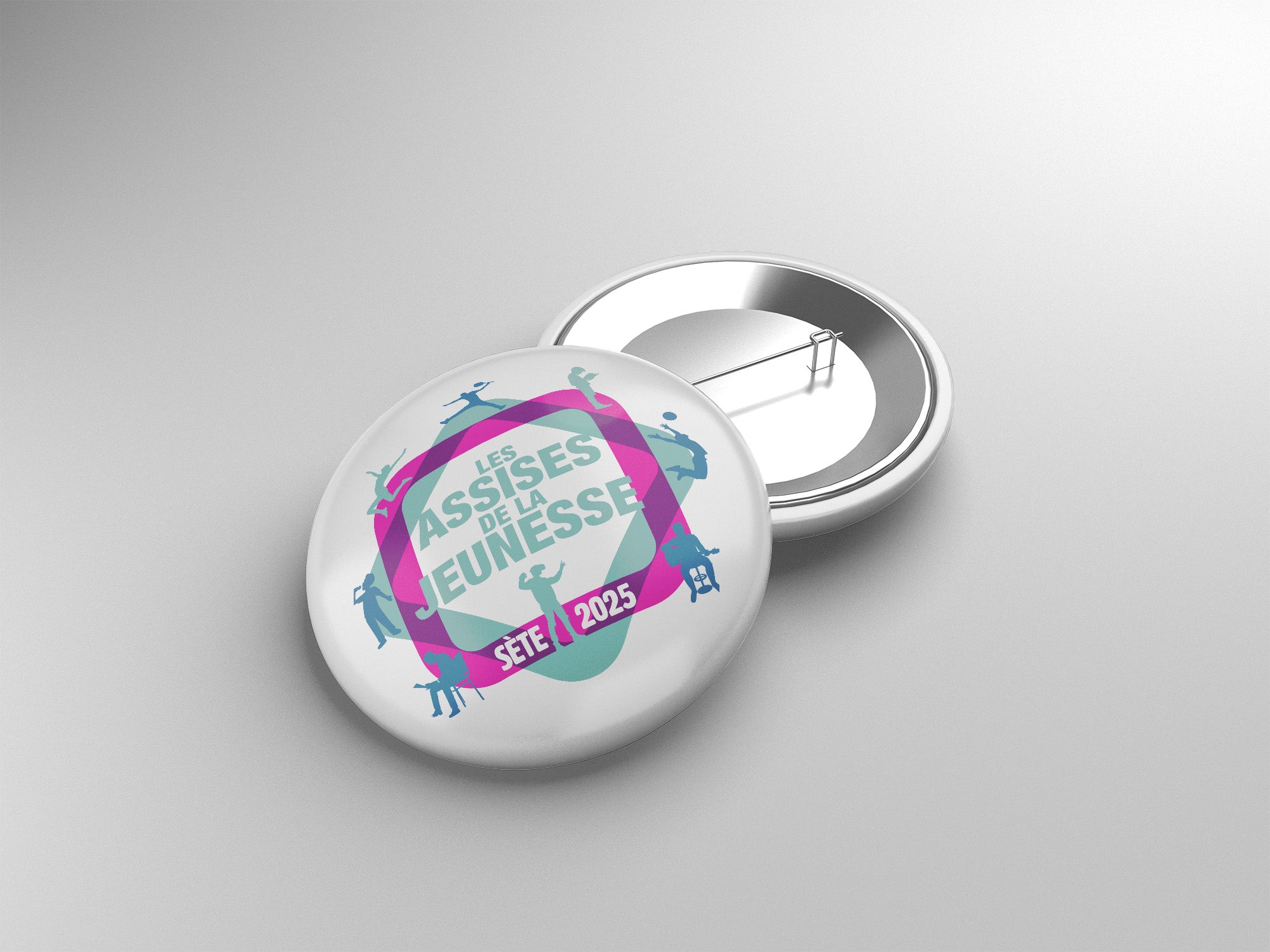 Les Assises de la Jeunesse - Badge à épingles 56 mm