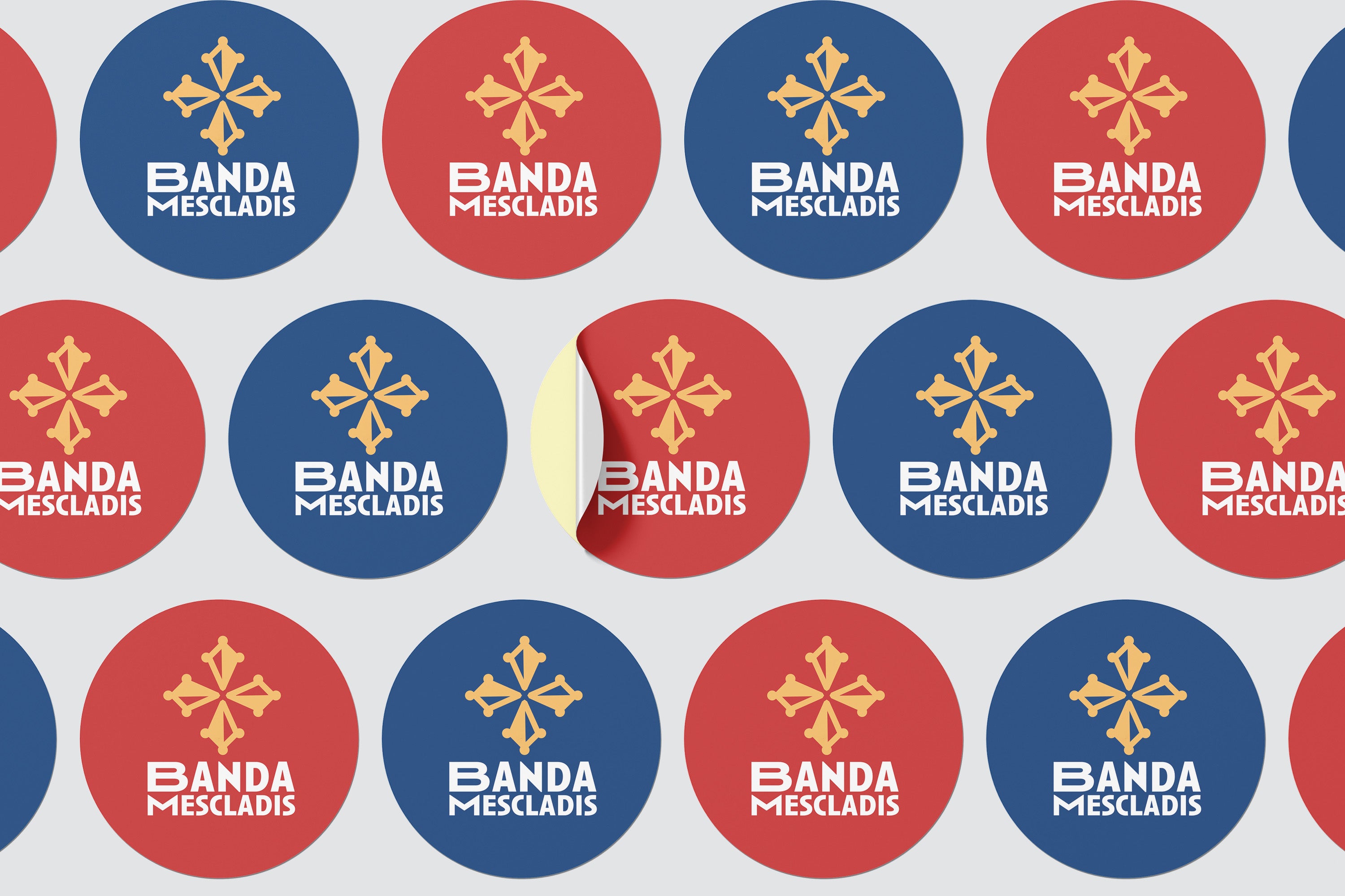 Banda Mescladis - Stickers Rond 7,5x7,5cm
