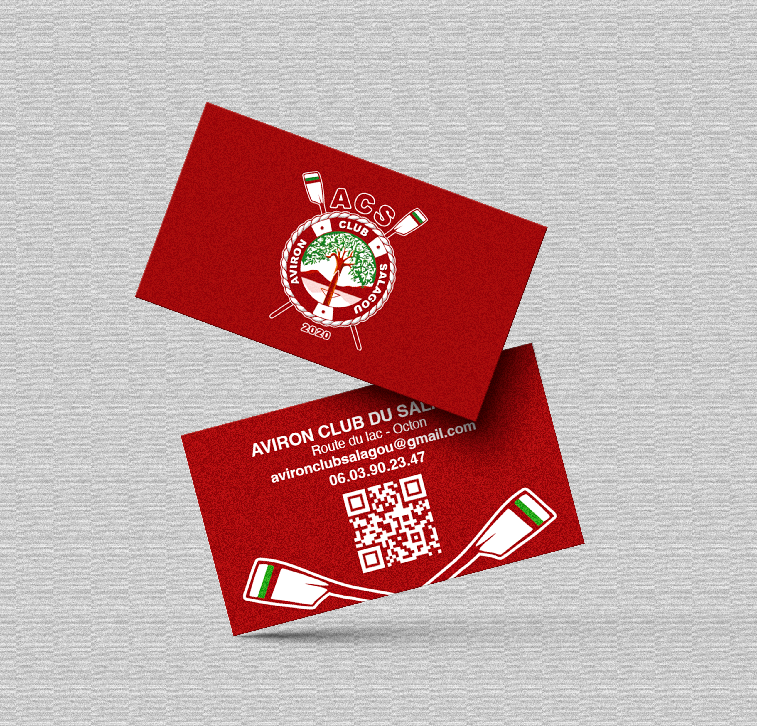 ACS Aviron - Carte de visite 85x54mm