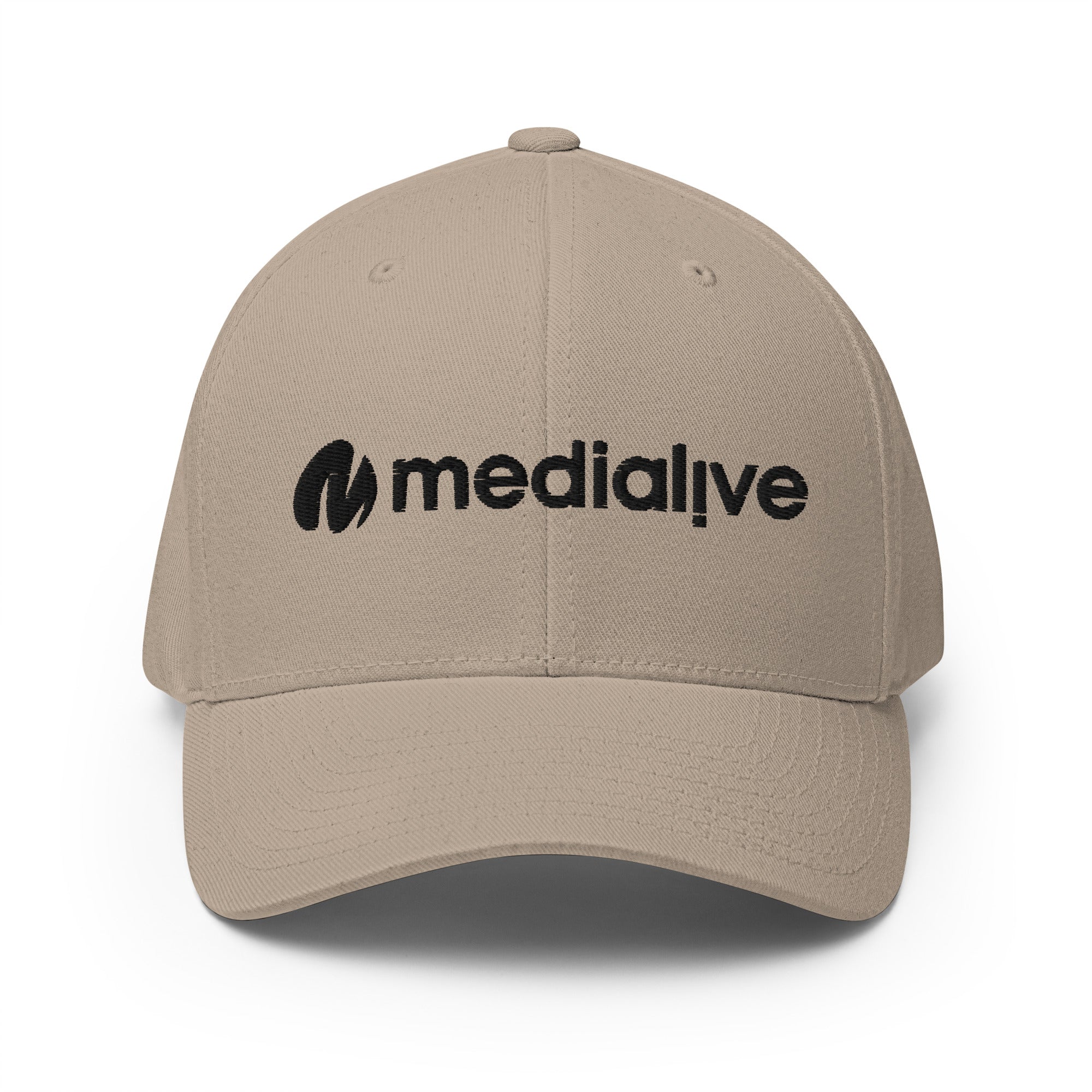 Logo Medialive - Casquette Structurée en Sergé - Brodée