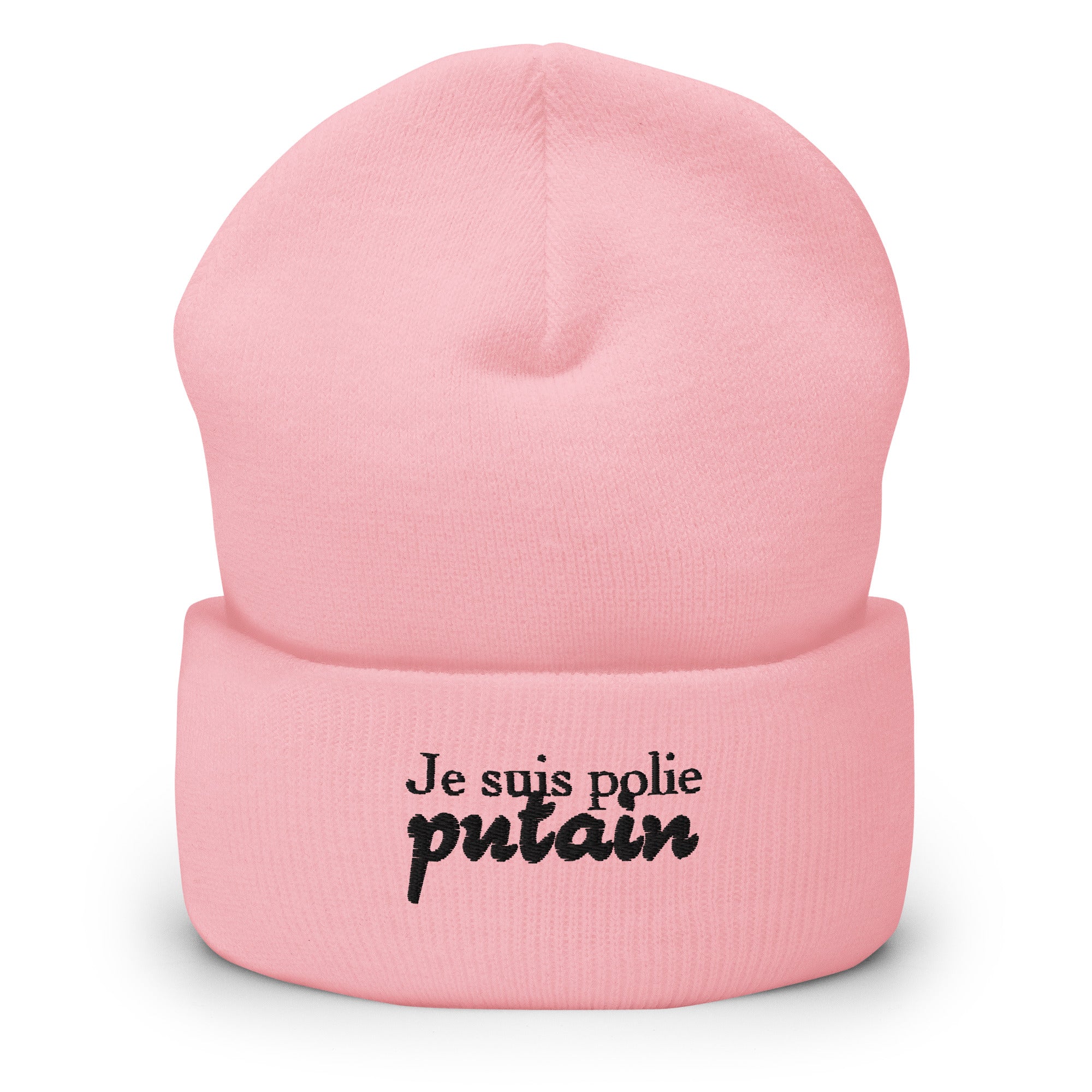 Je suis polie putain - Bonnet à Revers - Brodé