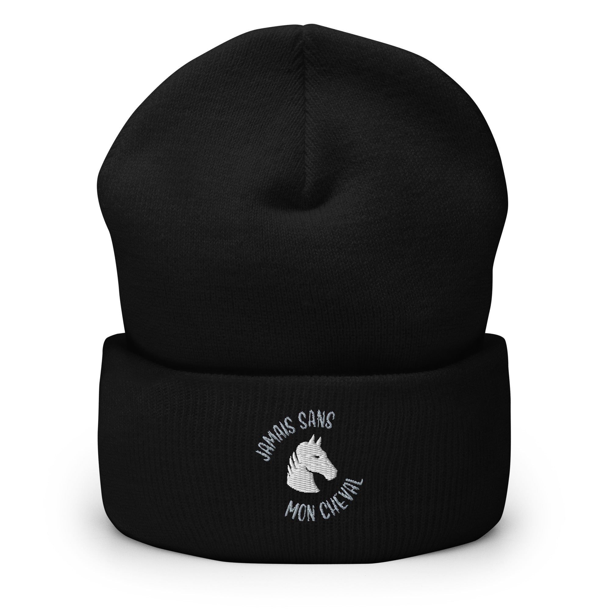 Jamais sans mon cheval - Bonnet à Revers - Brodé