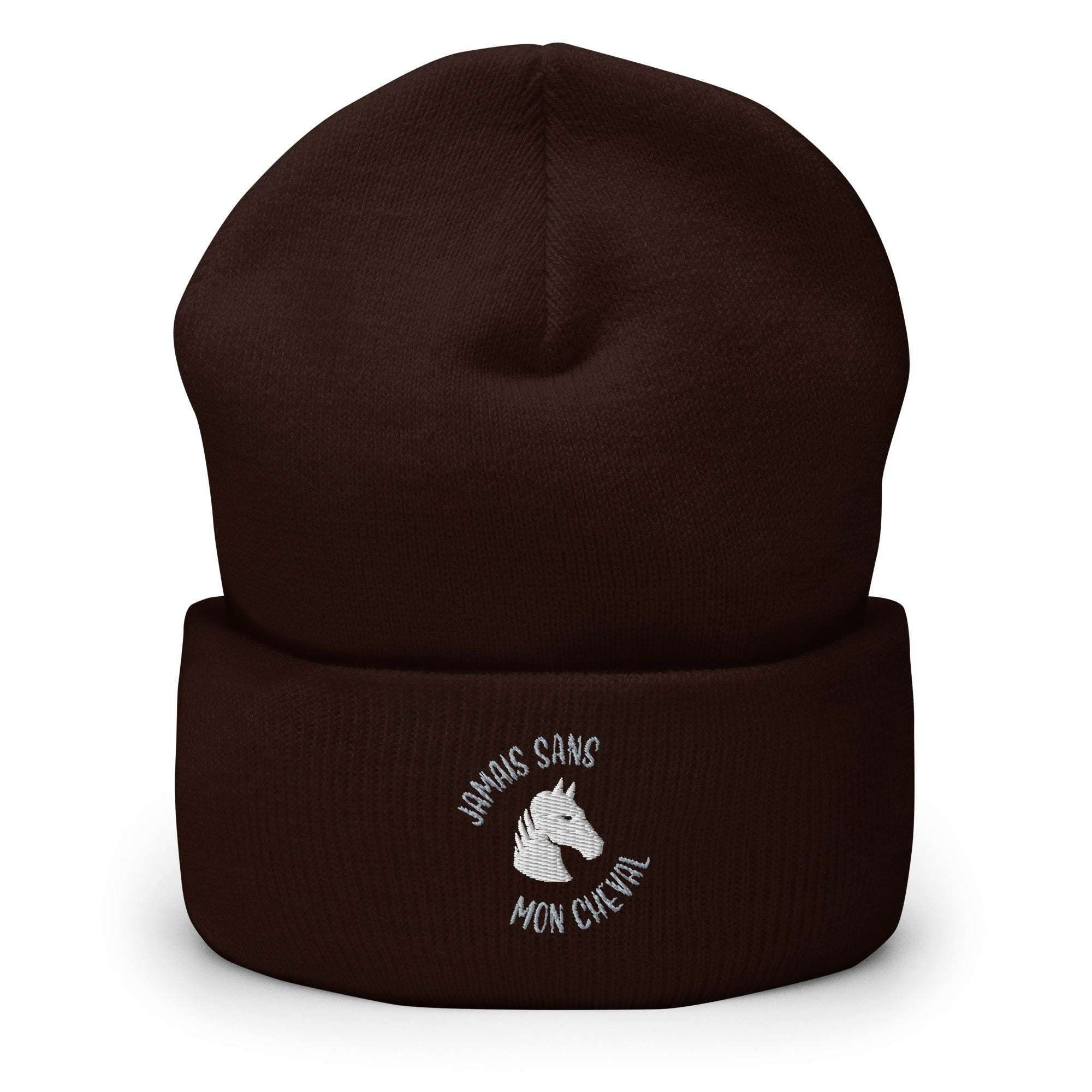 Jamais sans mon cheval - Bonnet à Revers - Brodé