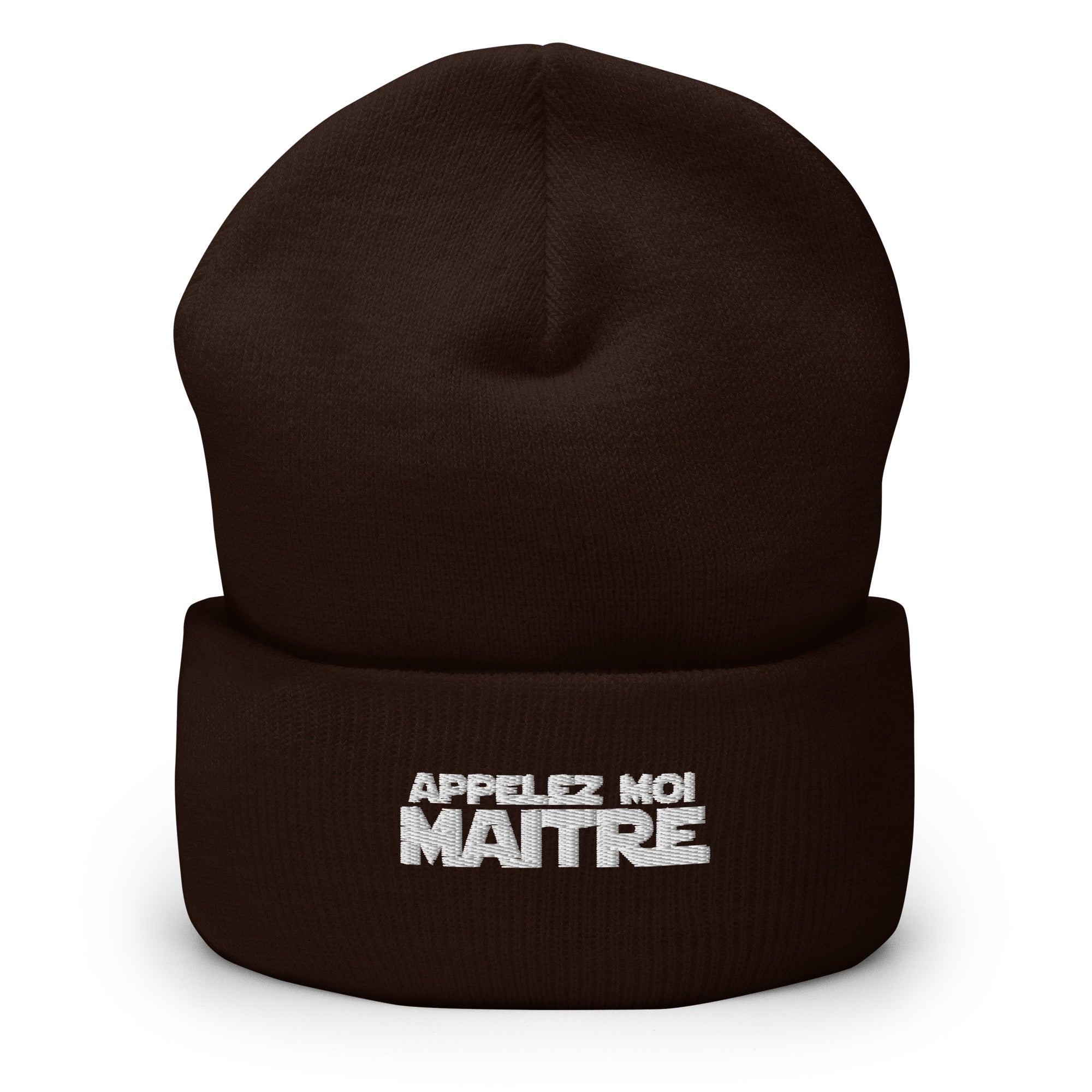 Appelez moi maitre - Bonnet à Revers - Brodé