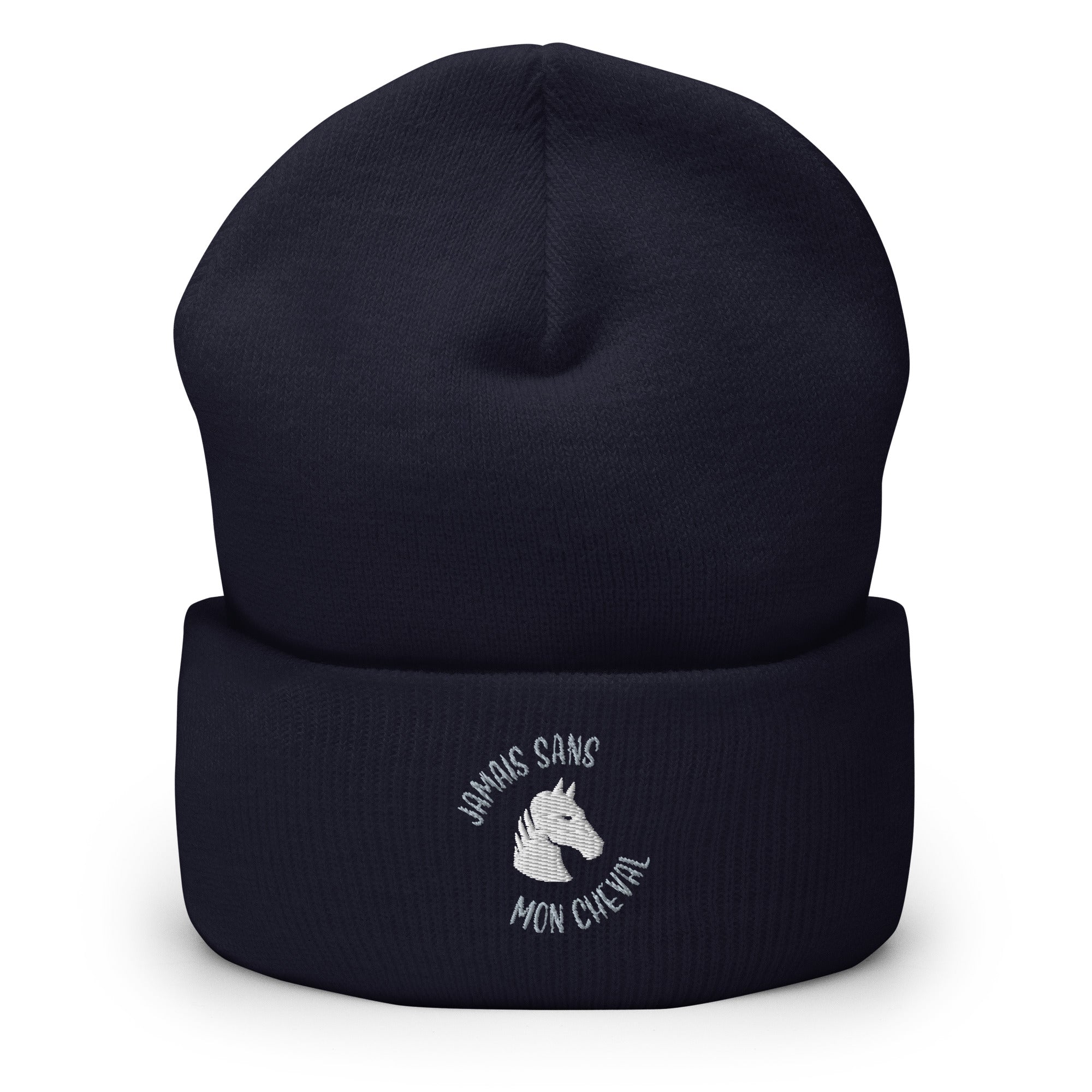 Jamais sans mon cheval - Bonnet à Revers - Brodé