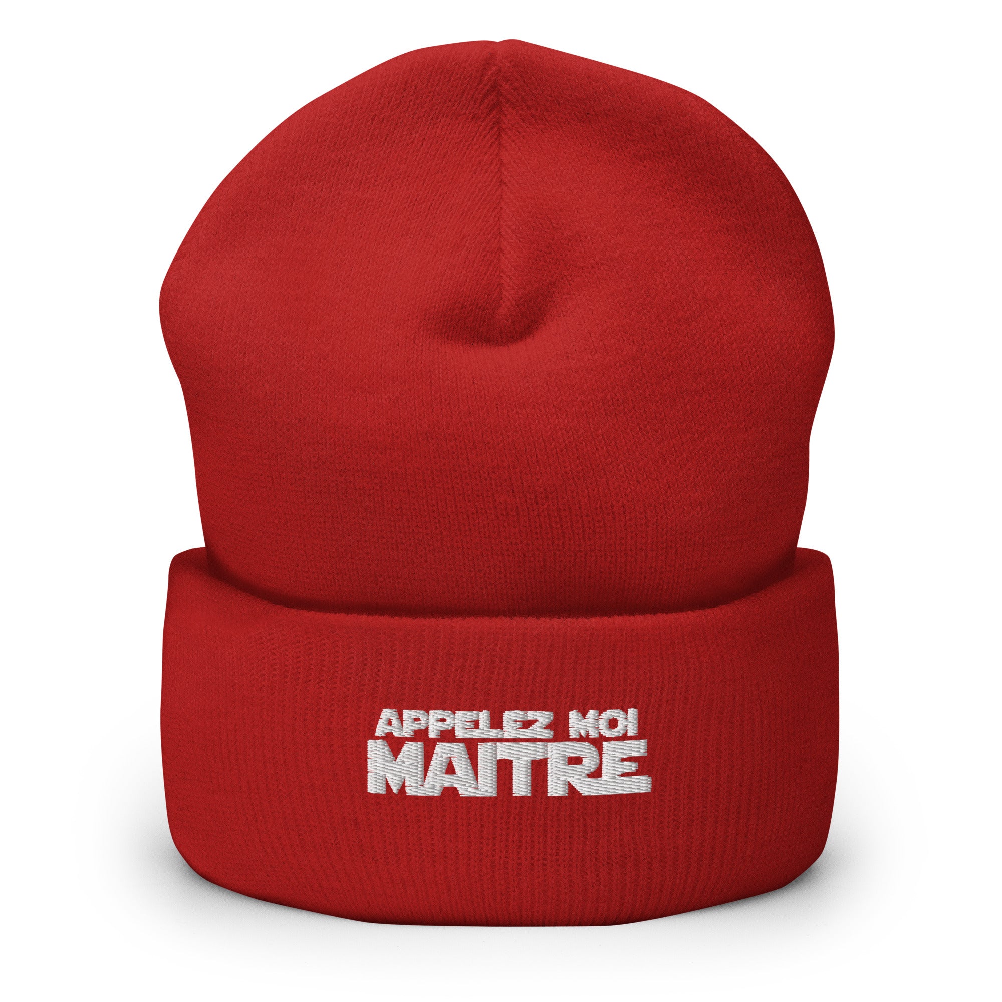 Appelez moi maitre - Bonnet à Revers - Brodé