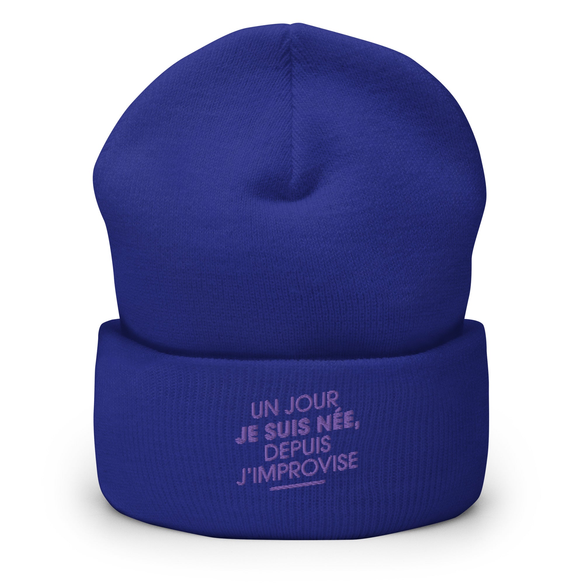 Un jour je suis née - Bonnet à Revers - Brodé