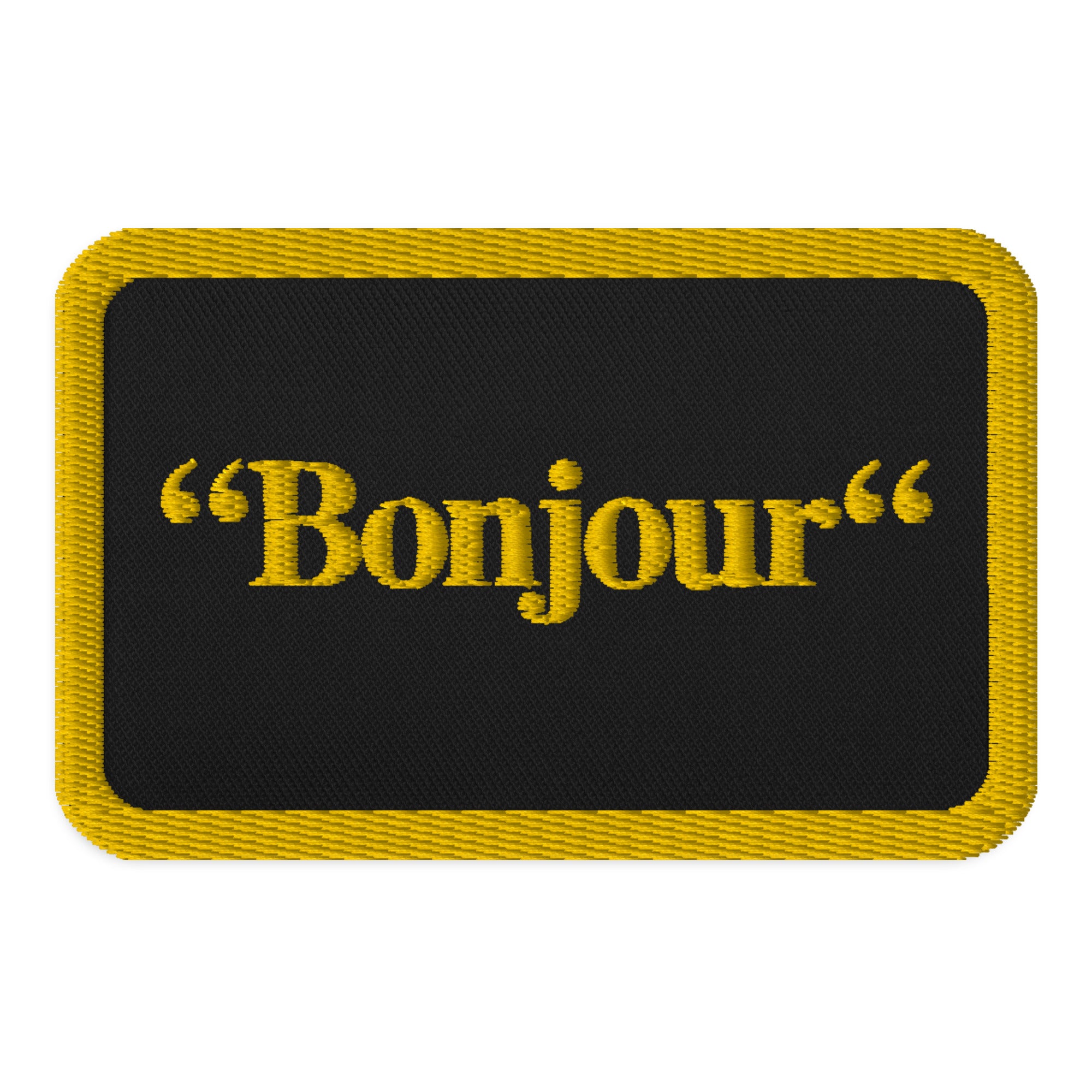 "Bonjour" - Patchs brodés