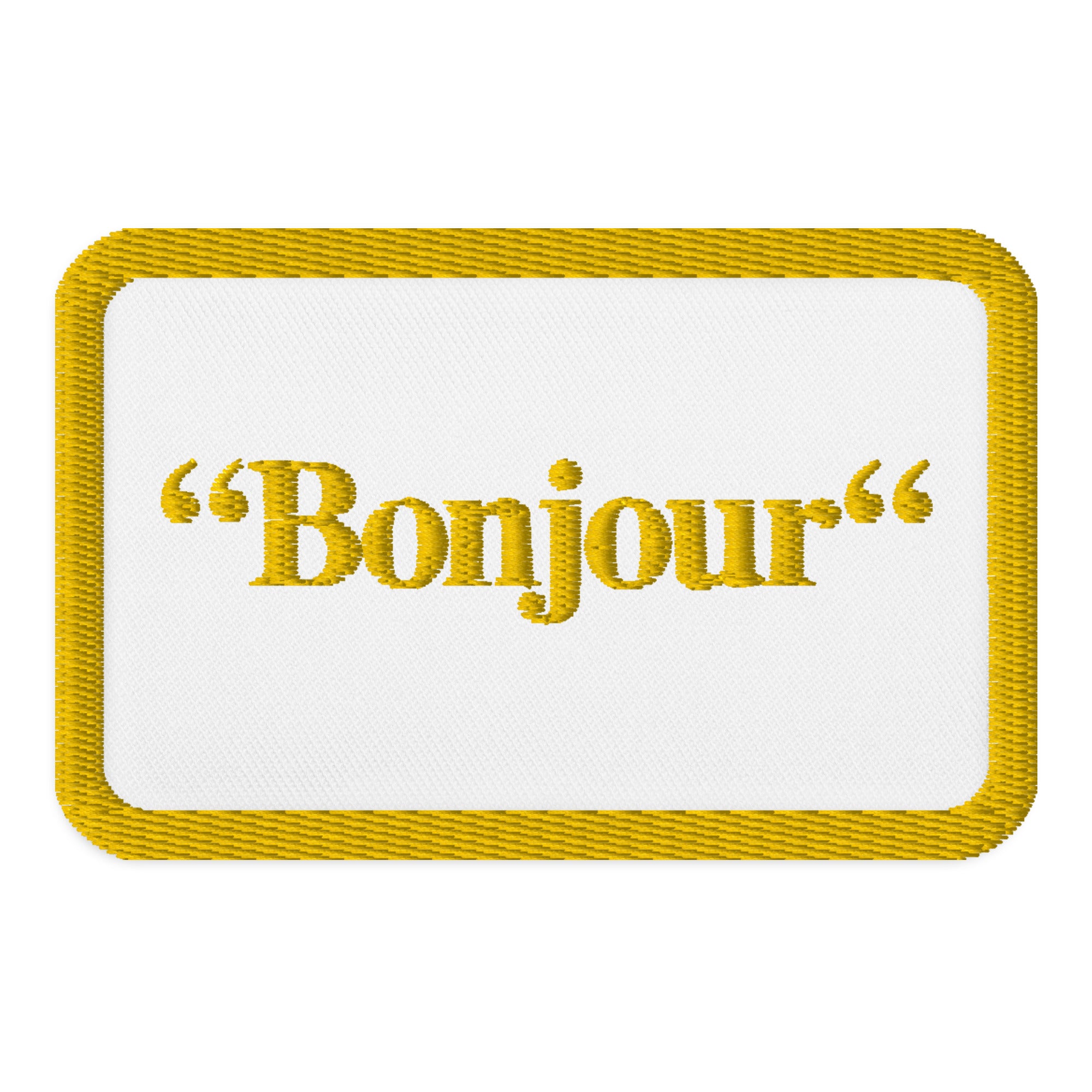 "Bonjour" - Patchs brodés