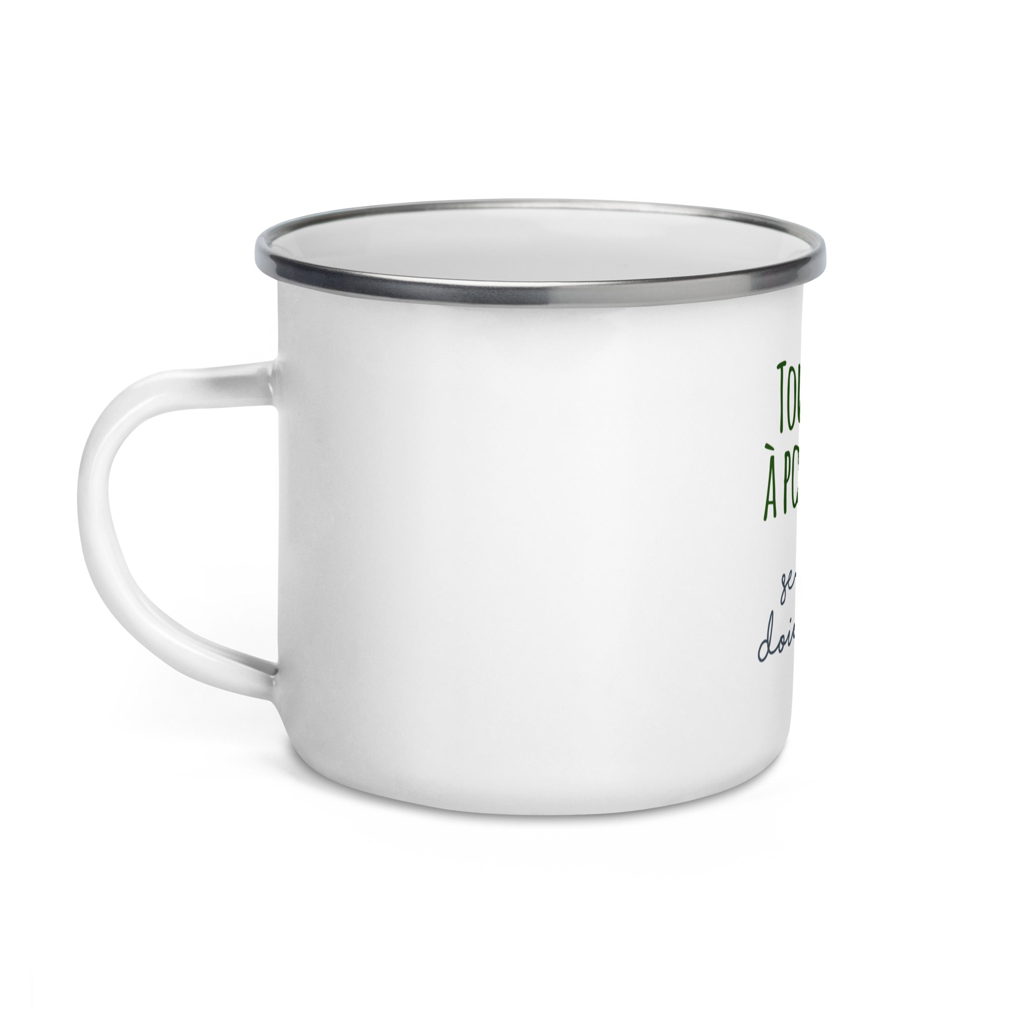 Tout arrive à point à qui se sort les doigts du cul - Mug émaillé