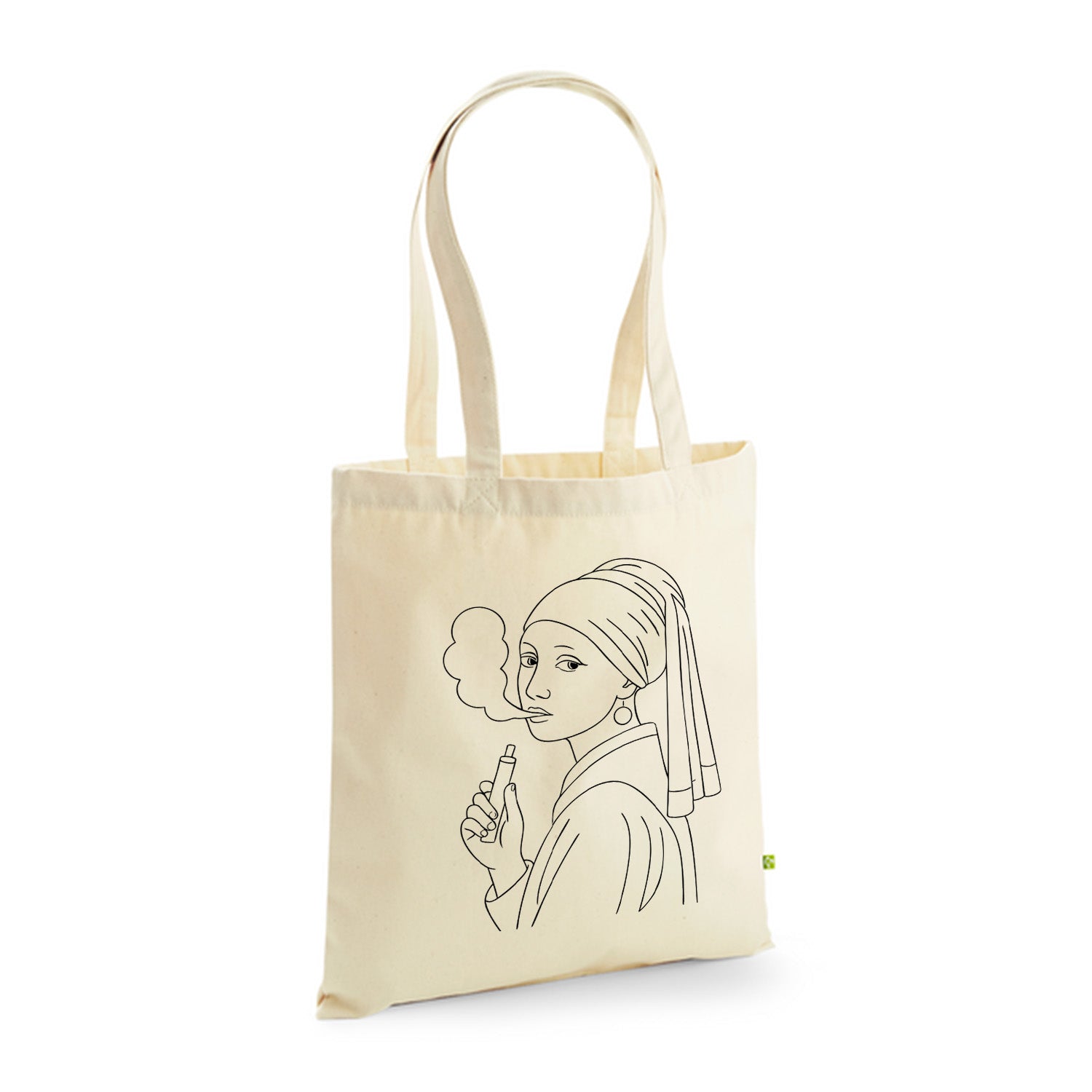 Fille à la vapote - Ma Carpette - Tote Bag en coton bio à piquer