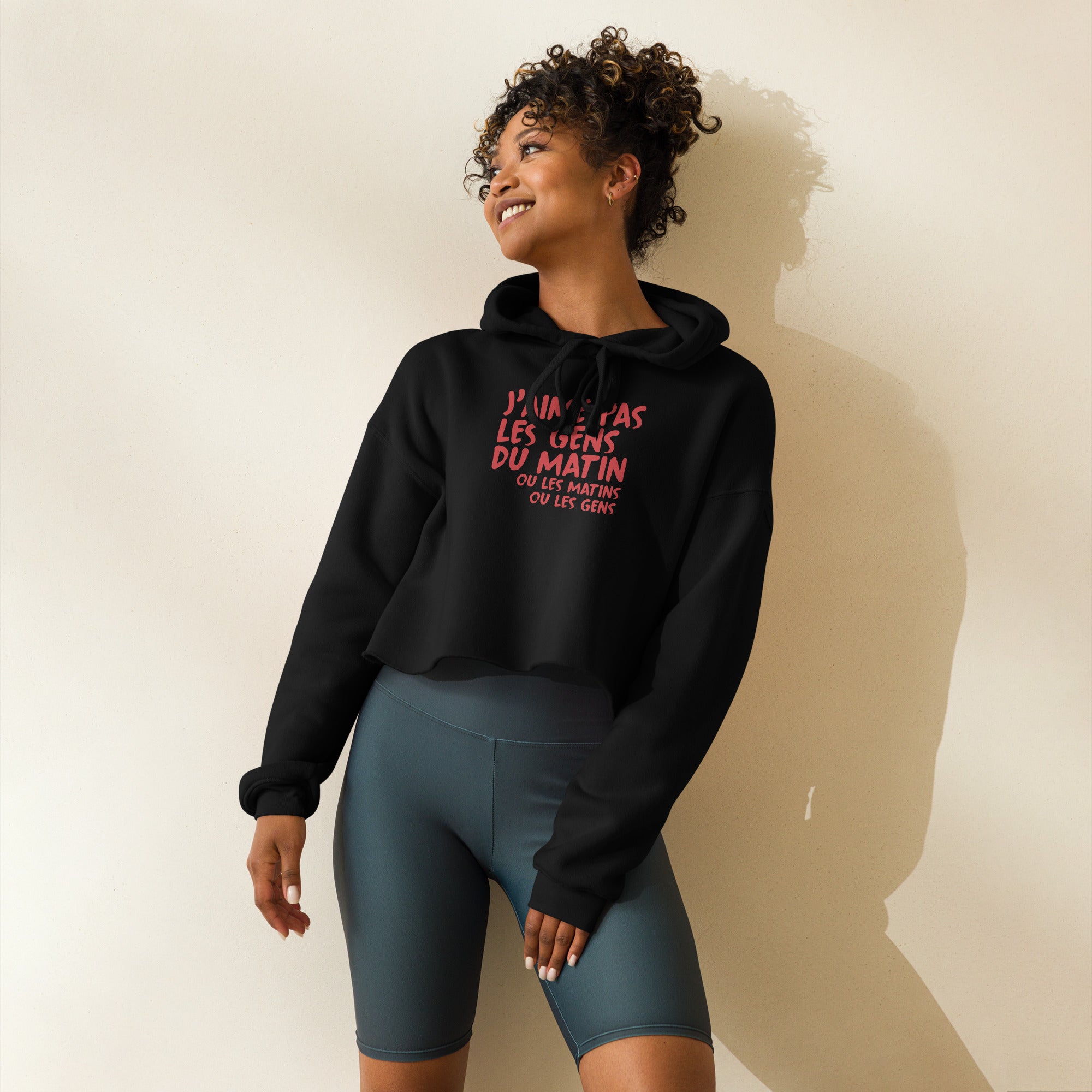 jaime-pas-les-gens-du-matin-crop-top-sweat-capuche-noir