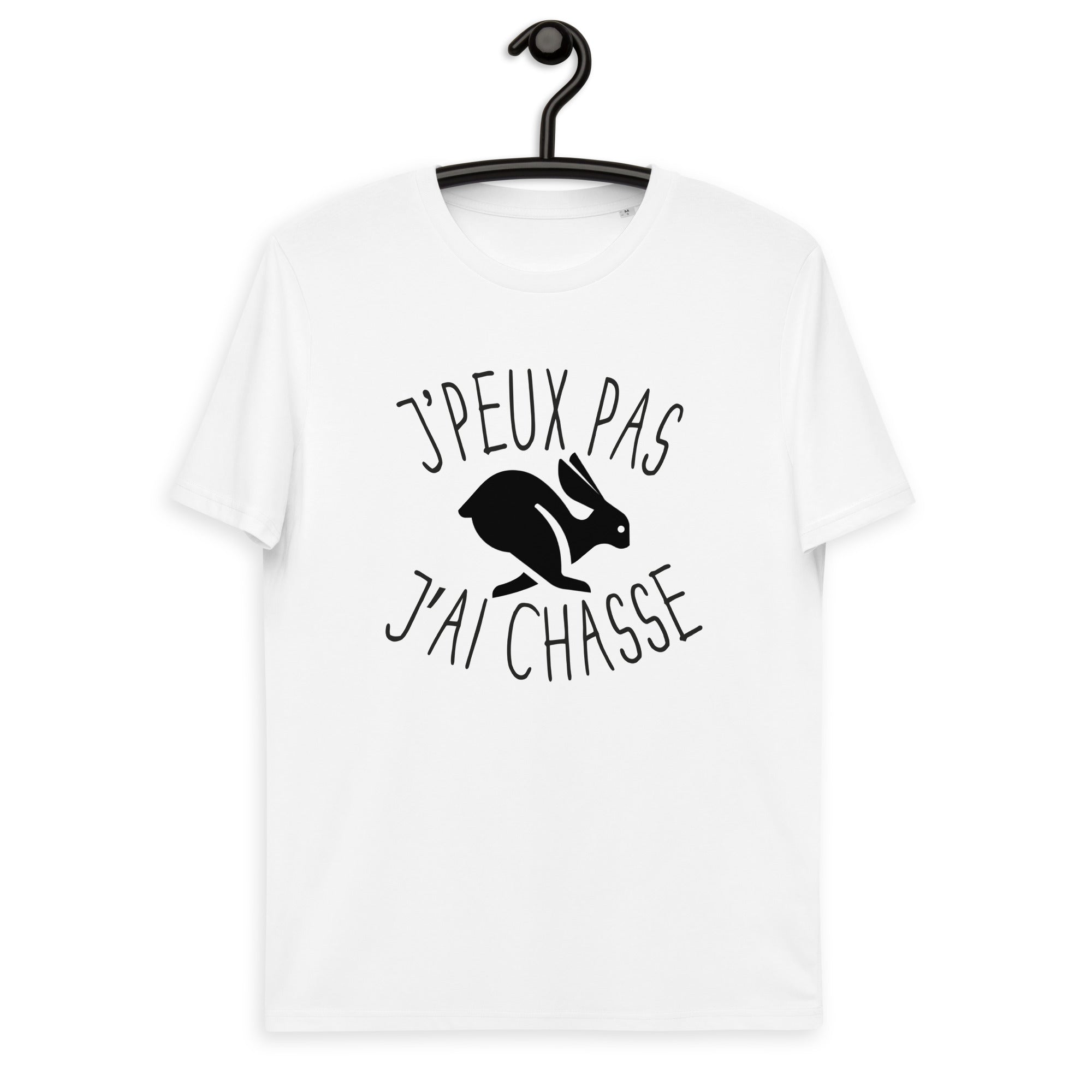 jpeuxpas-chasse-lievre-tshirt-personnalise-chasseur-blanc