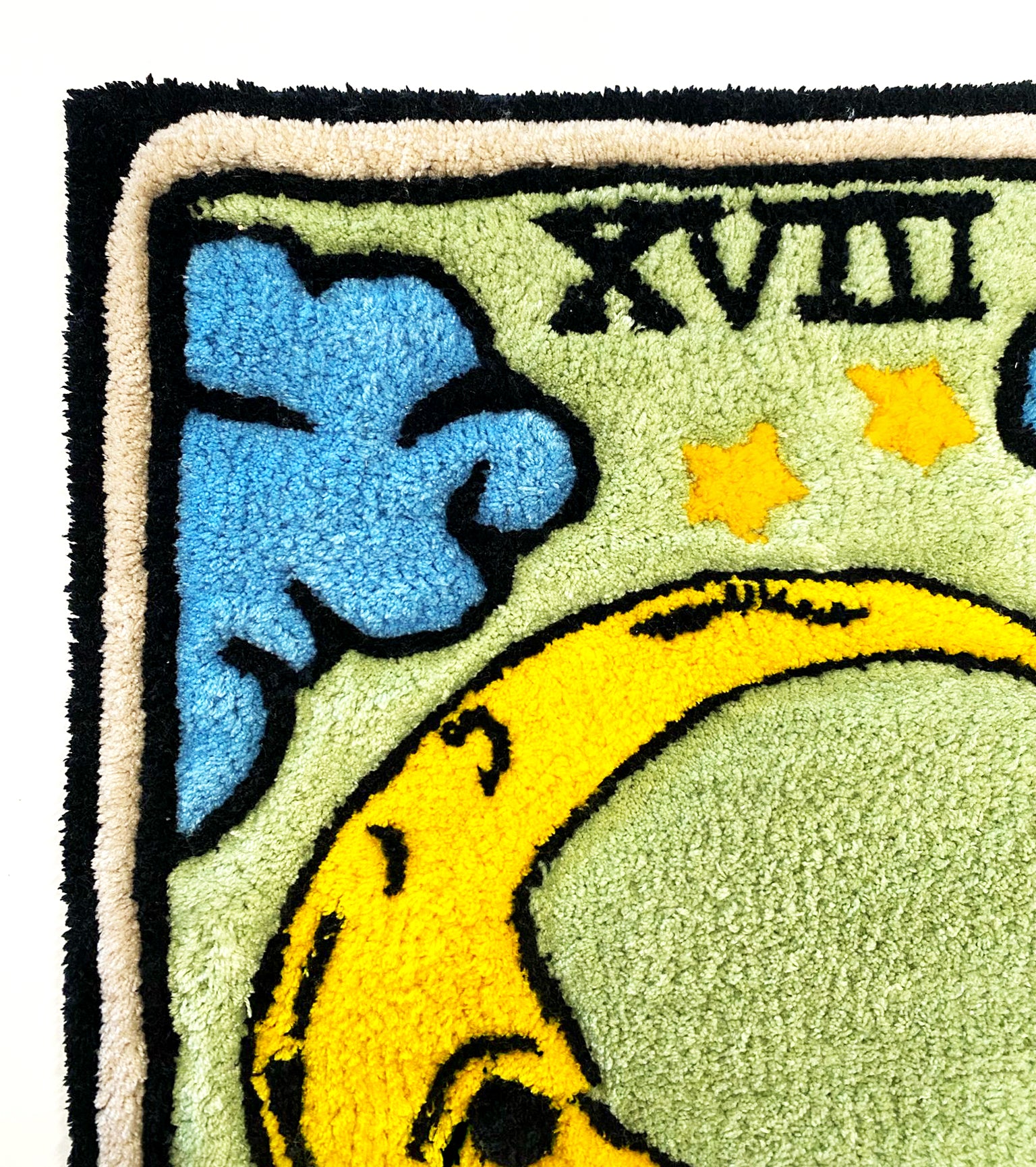 Décroches moi la lune - Carte de Tarot - Tapis en tufting