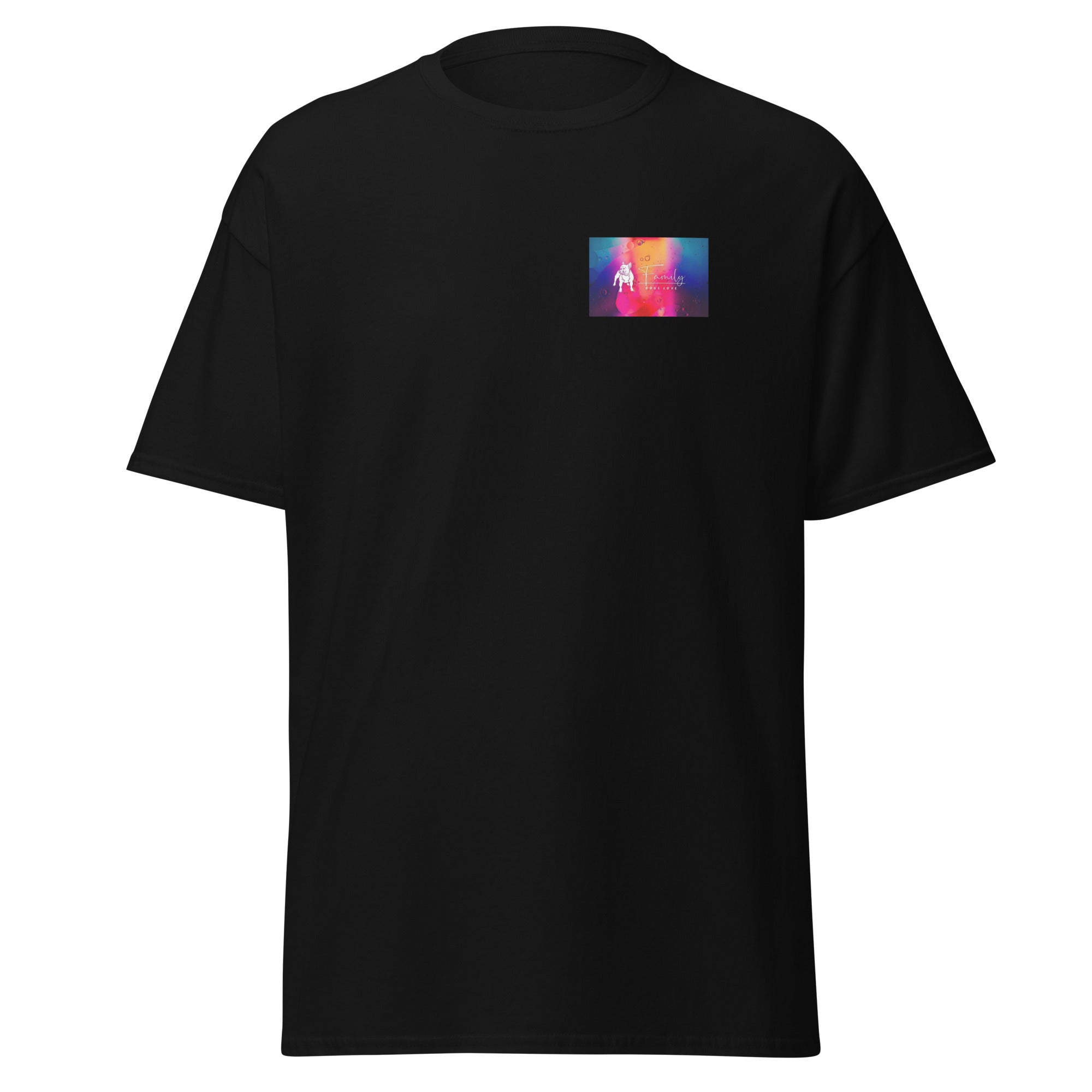 Family dogs love - T-shirt classique homme - Cœur et dos