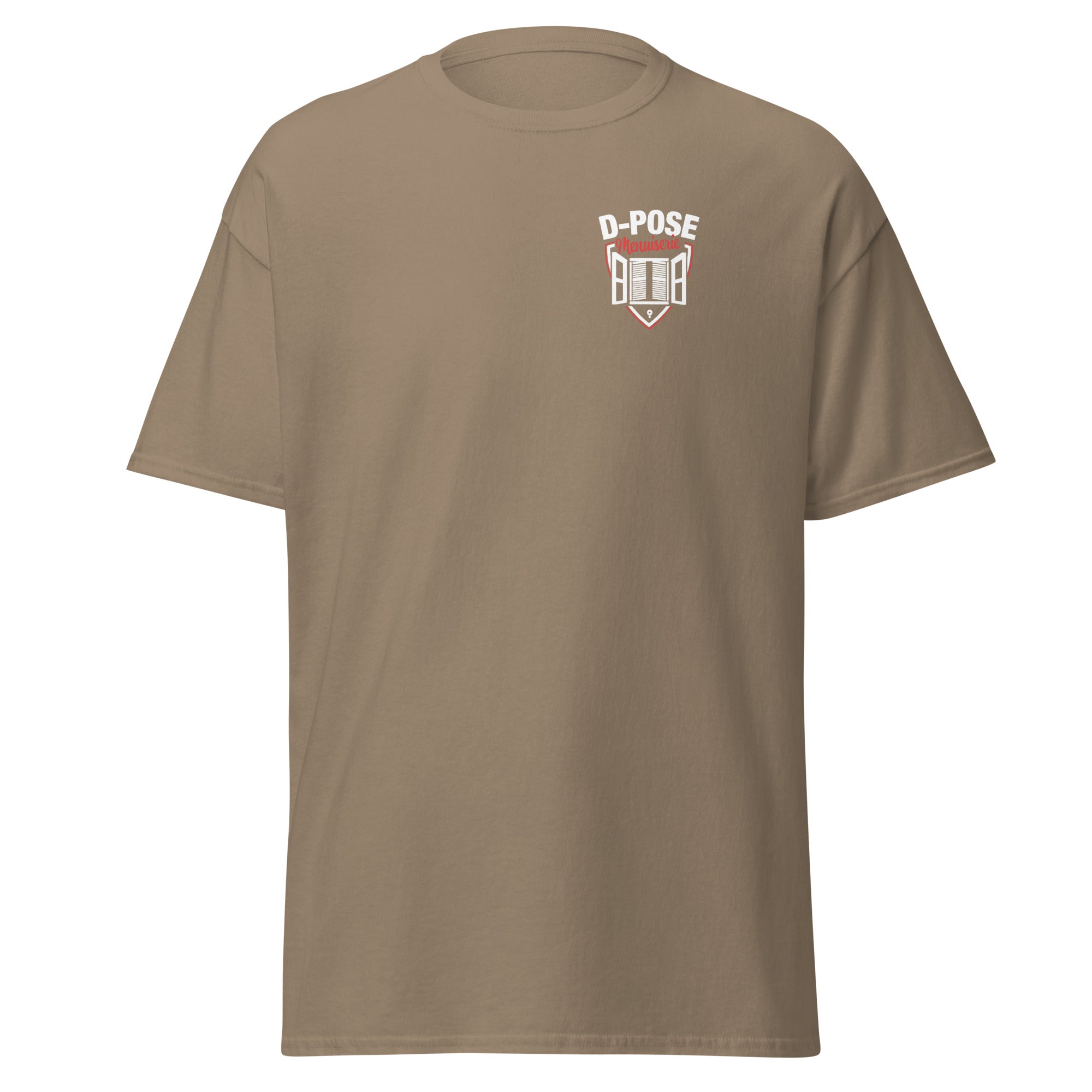 D-POSE - T-shirt classique homme impression num cœur et dos