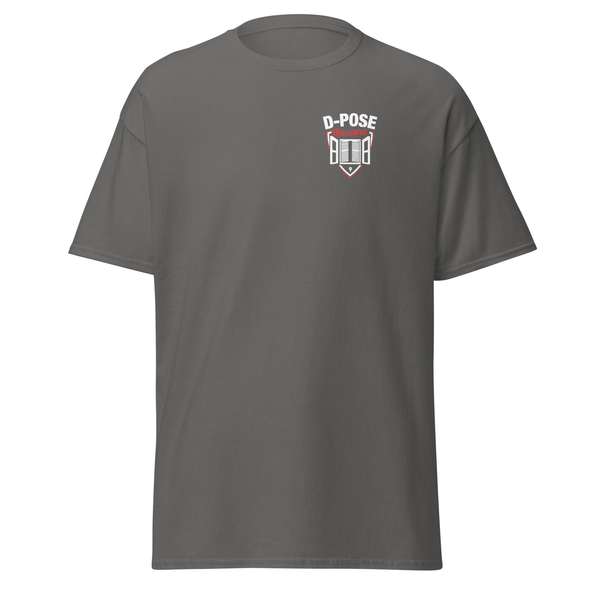 D-POSE - T-shirt classique homme impression num cœur et dos