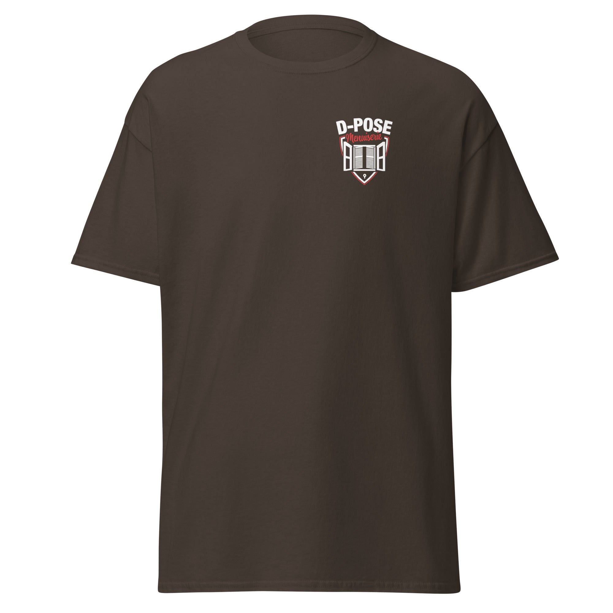 D-POSE - T-shirt classique homme impression num cœur et dos
