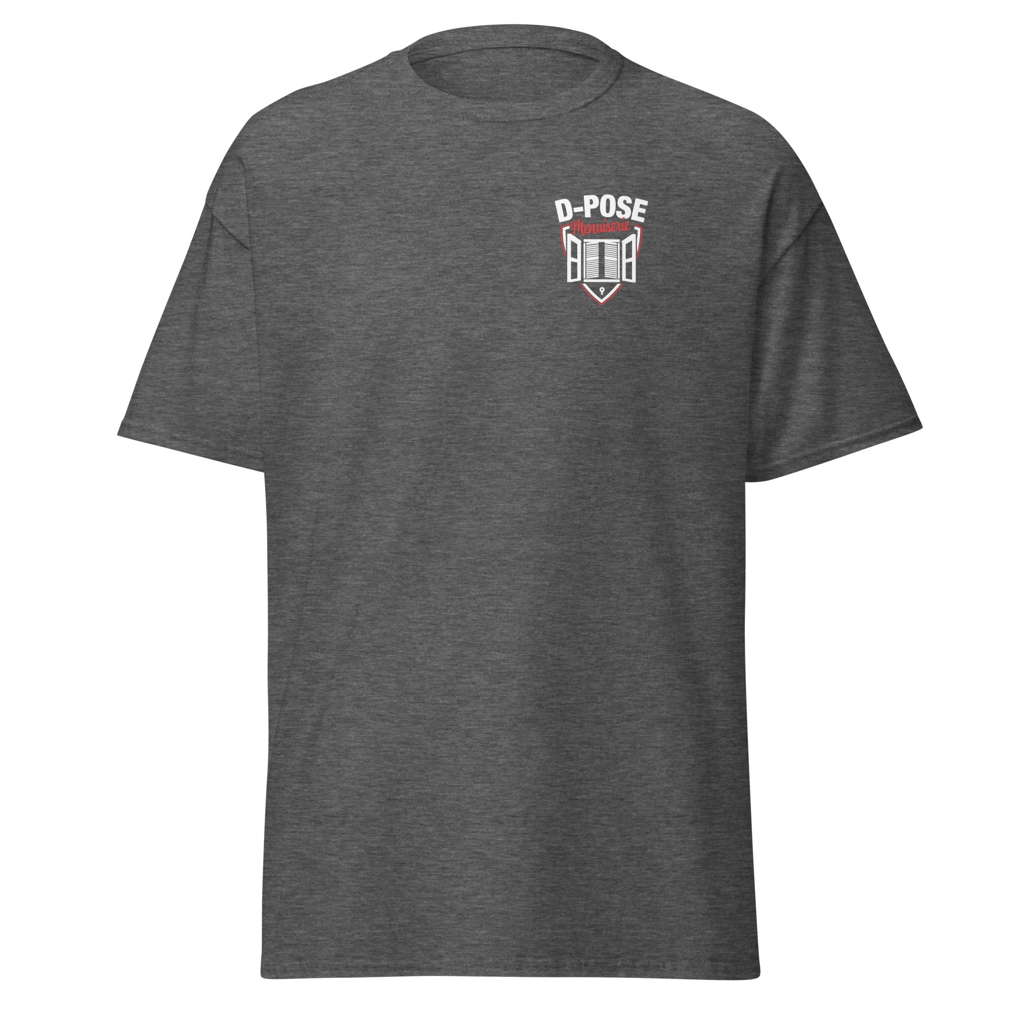 D-POSE - T-shirt classique homme impression num cœur et dos