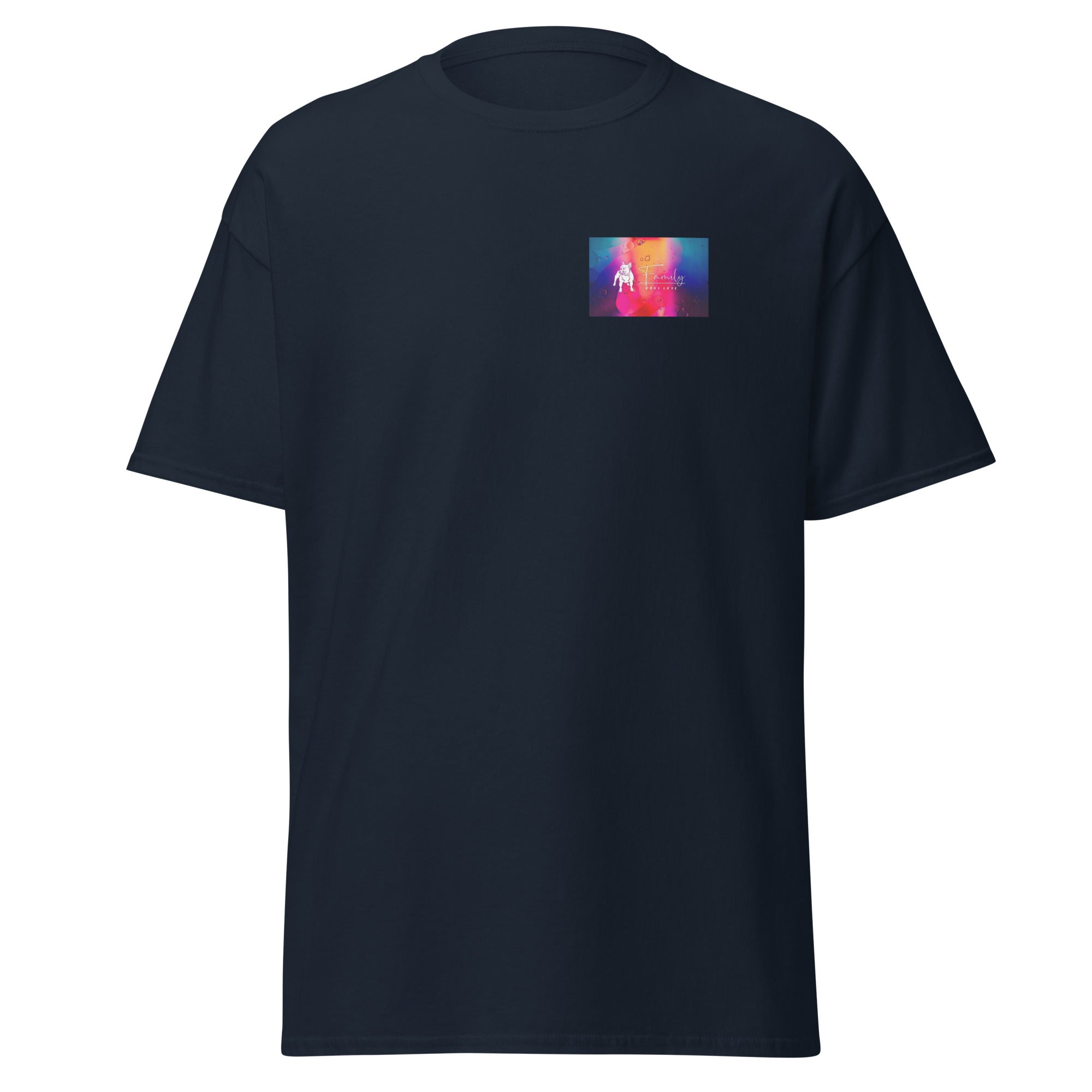 Family dogs love - T-shirt classique homme - Cœur et dos