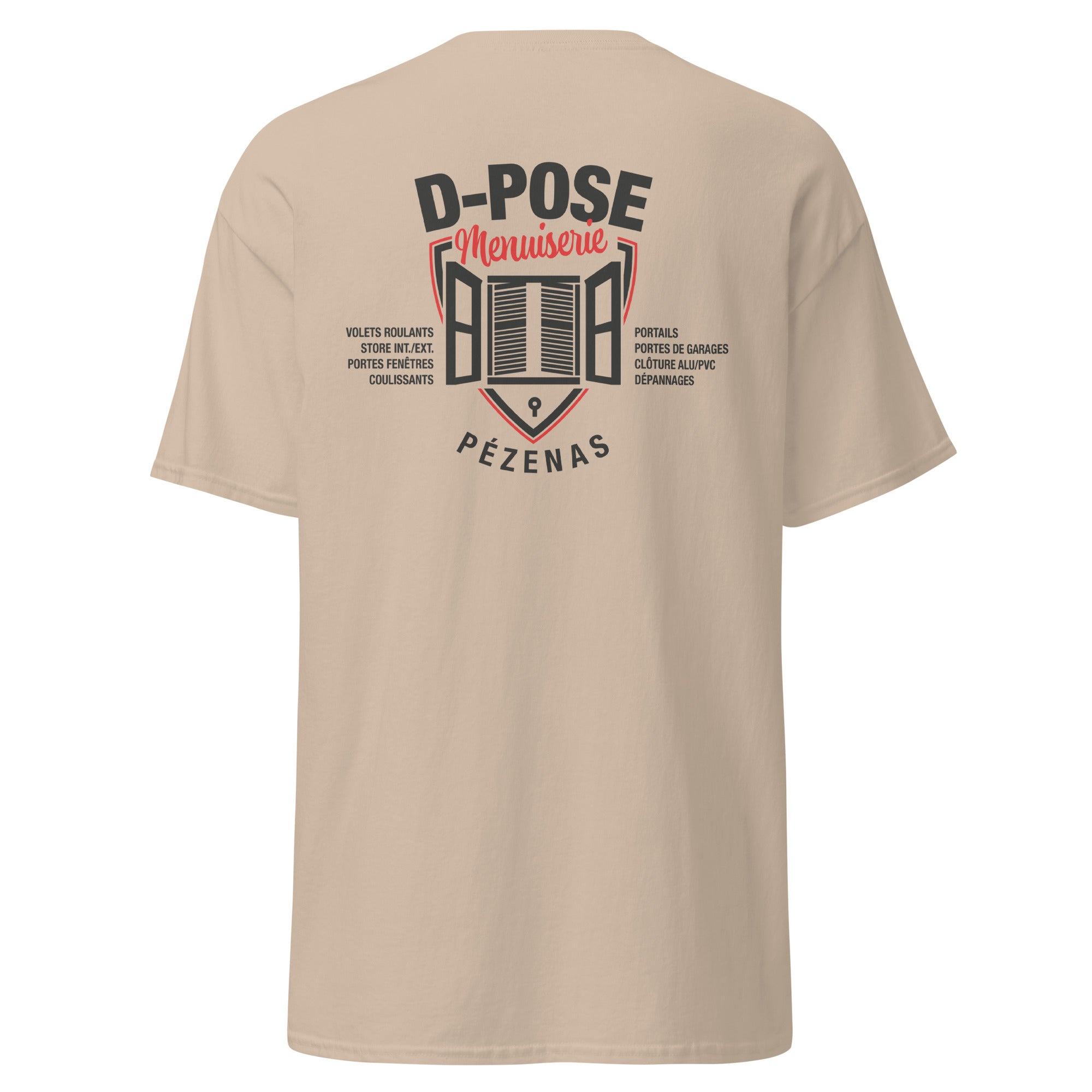 D-Pose - T-shirt classique homme imp num au dos uniquement