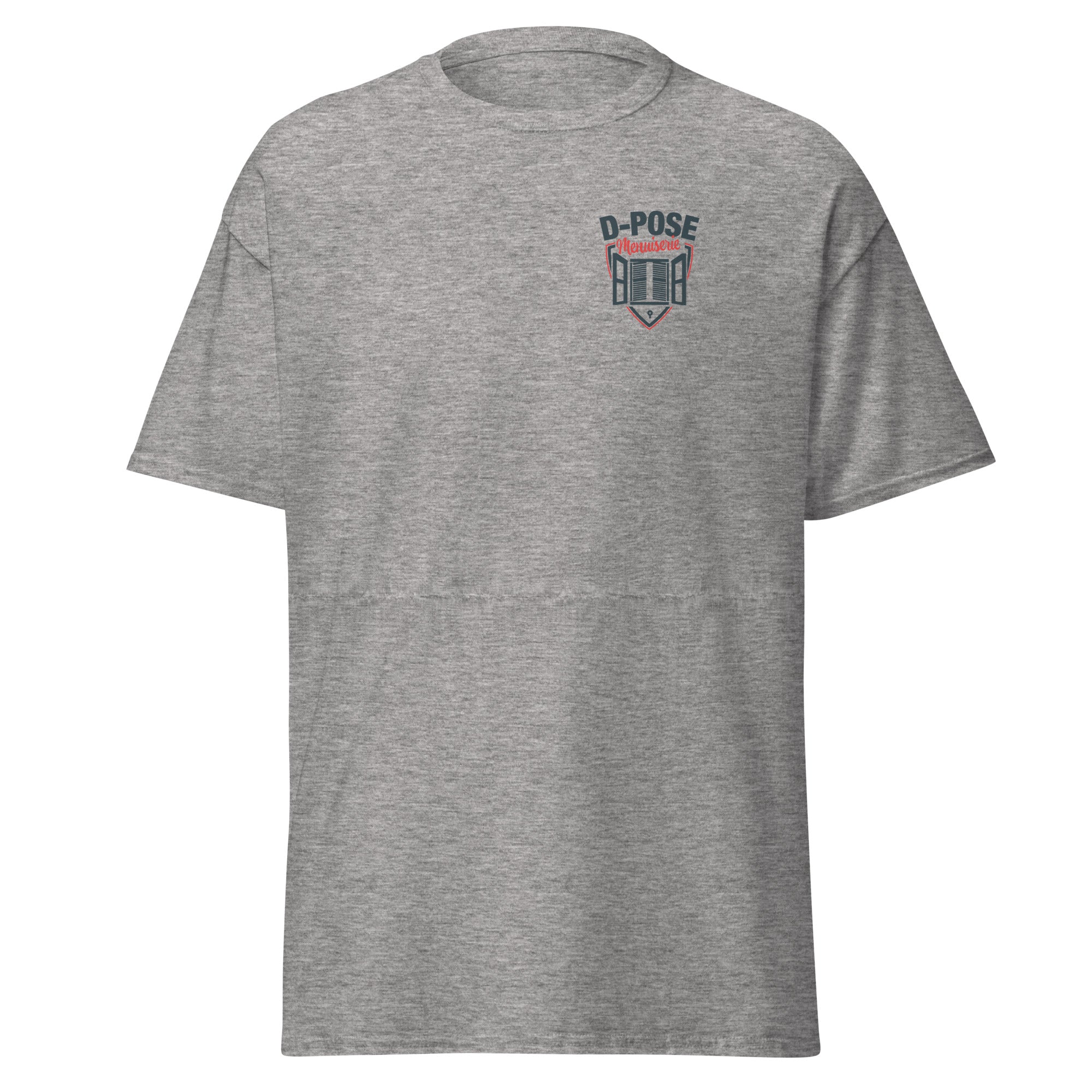 D-POSE - T-shirt classique homme impression num cœur et dos