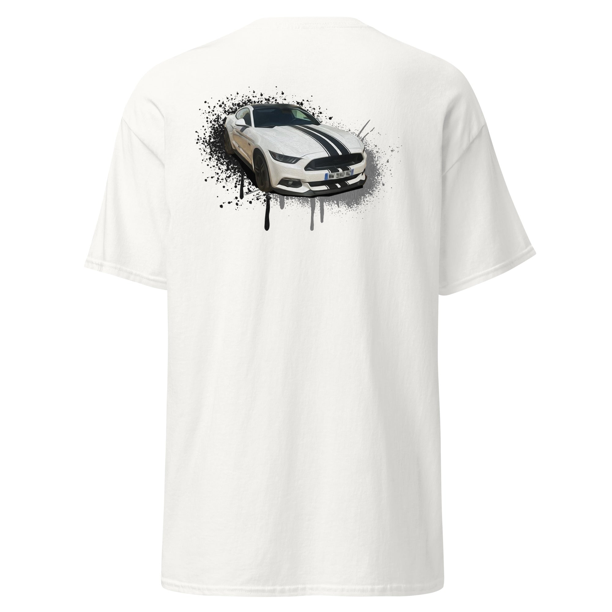 M Devaux - T-shirt classique homme impression cœur et dos