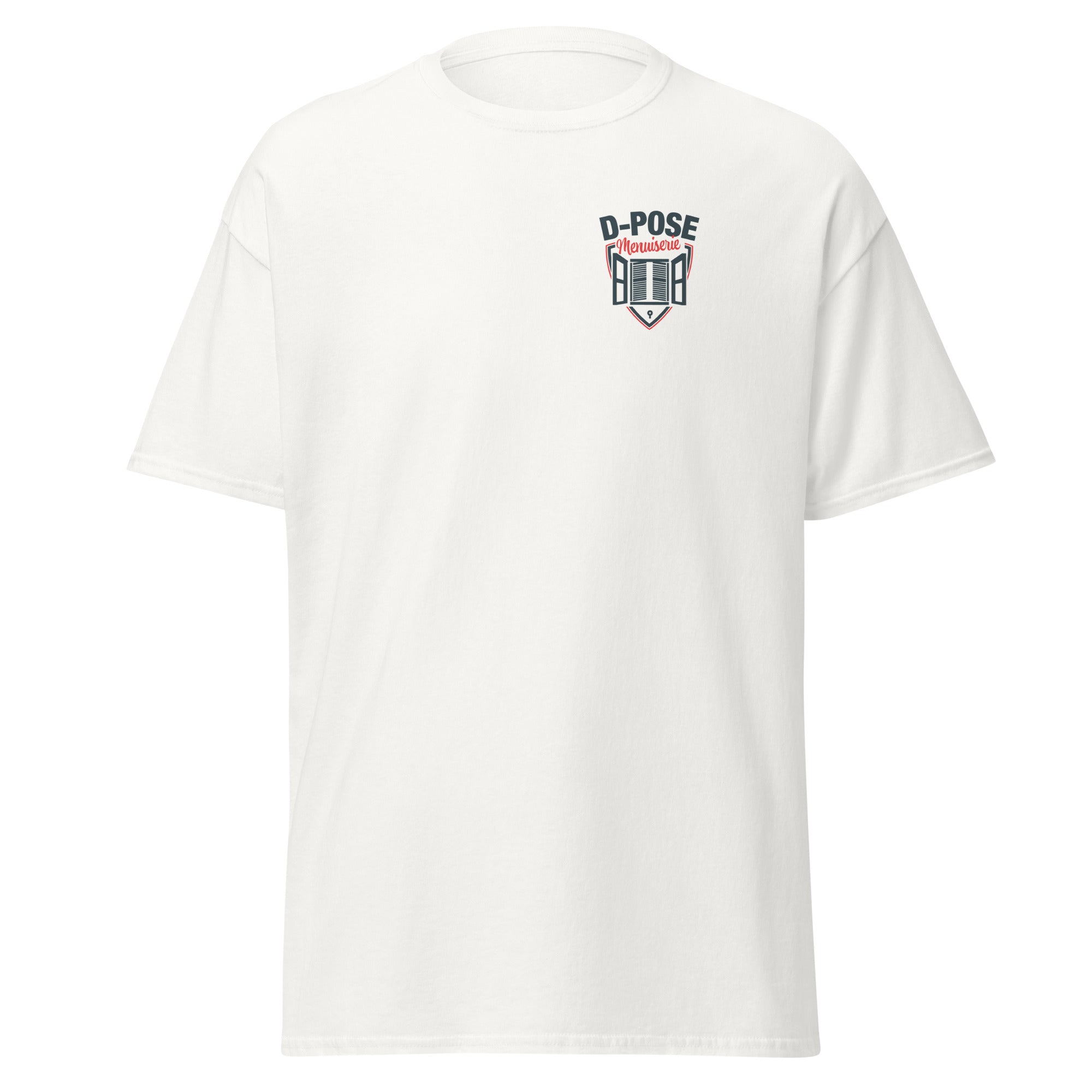 D-POSE - T-shirt classique homme impression num cœur et dos