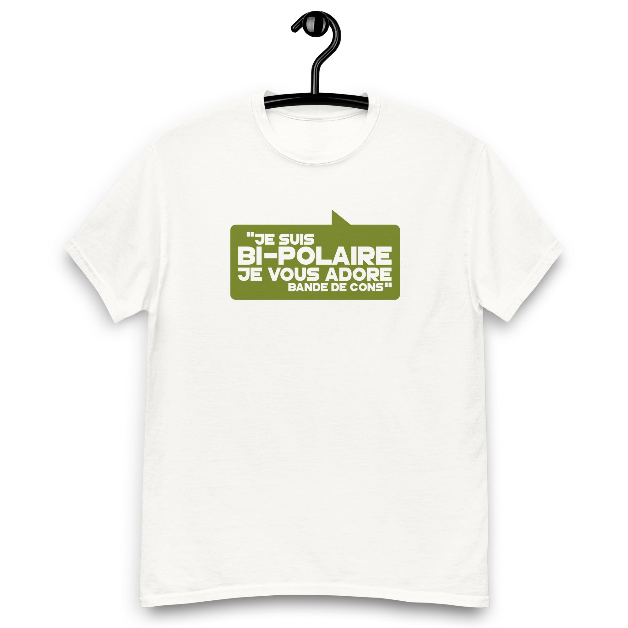 Je suis bi-polaire - T-shirt coton classique homme