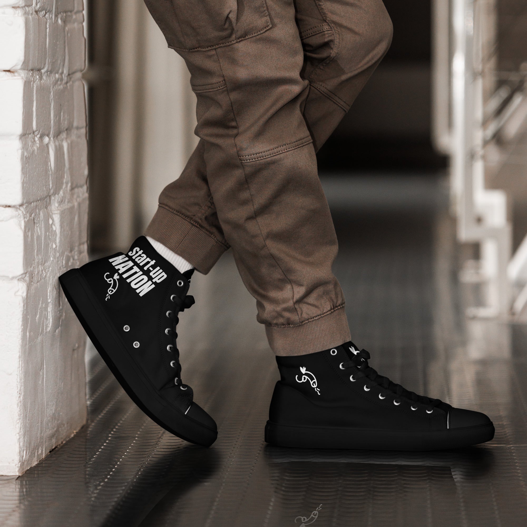 Start-up nation - Baskets hautes en toile homme