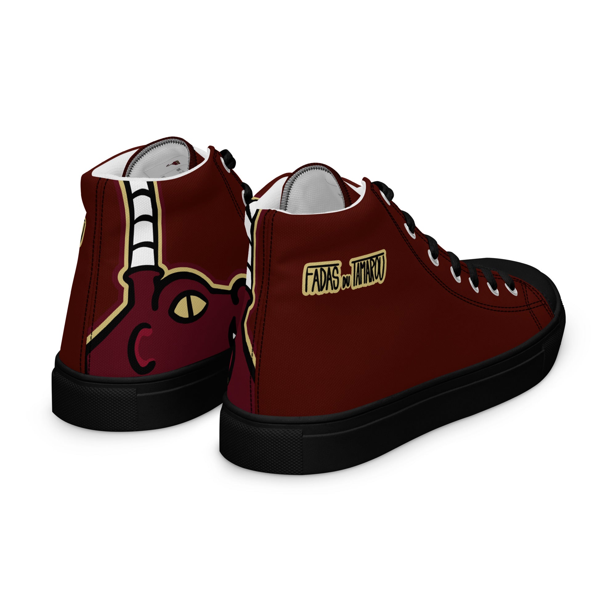 Fadas du Tamarou - Baskets hautes en toile homme rouges