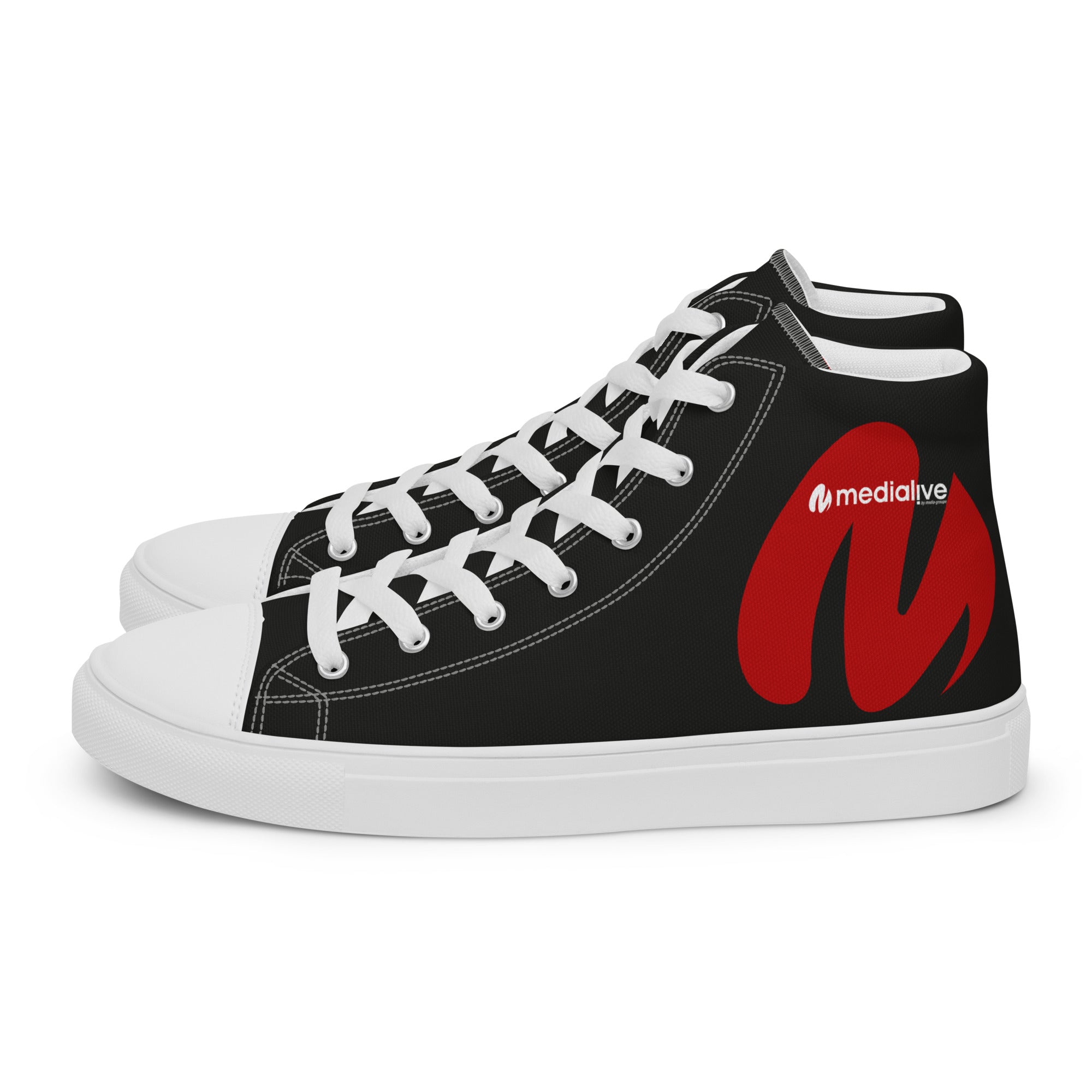 Medialive - Baskets hautes en toile homme