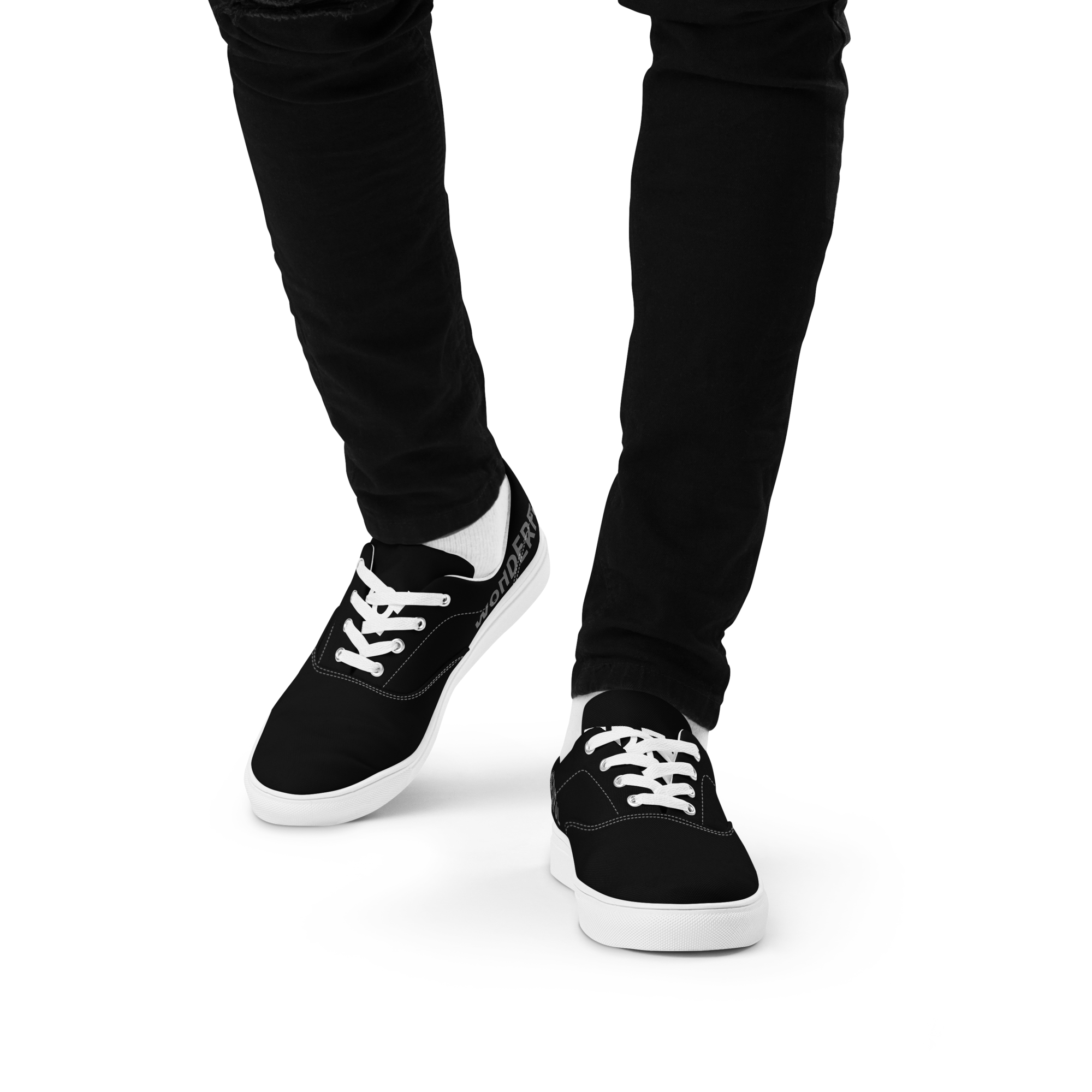 Wonderful - Tennis en toile avec lacets homme