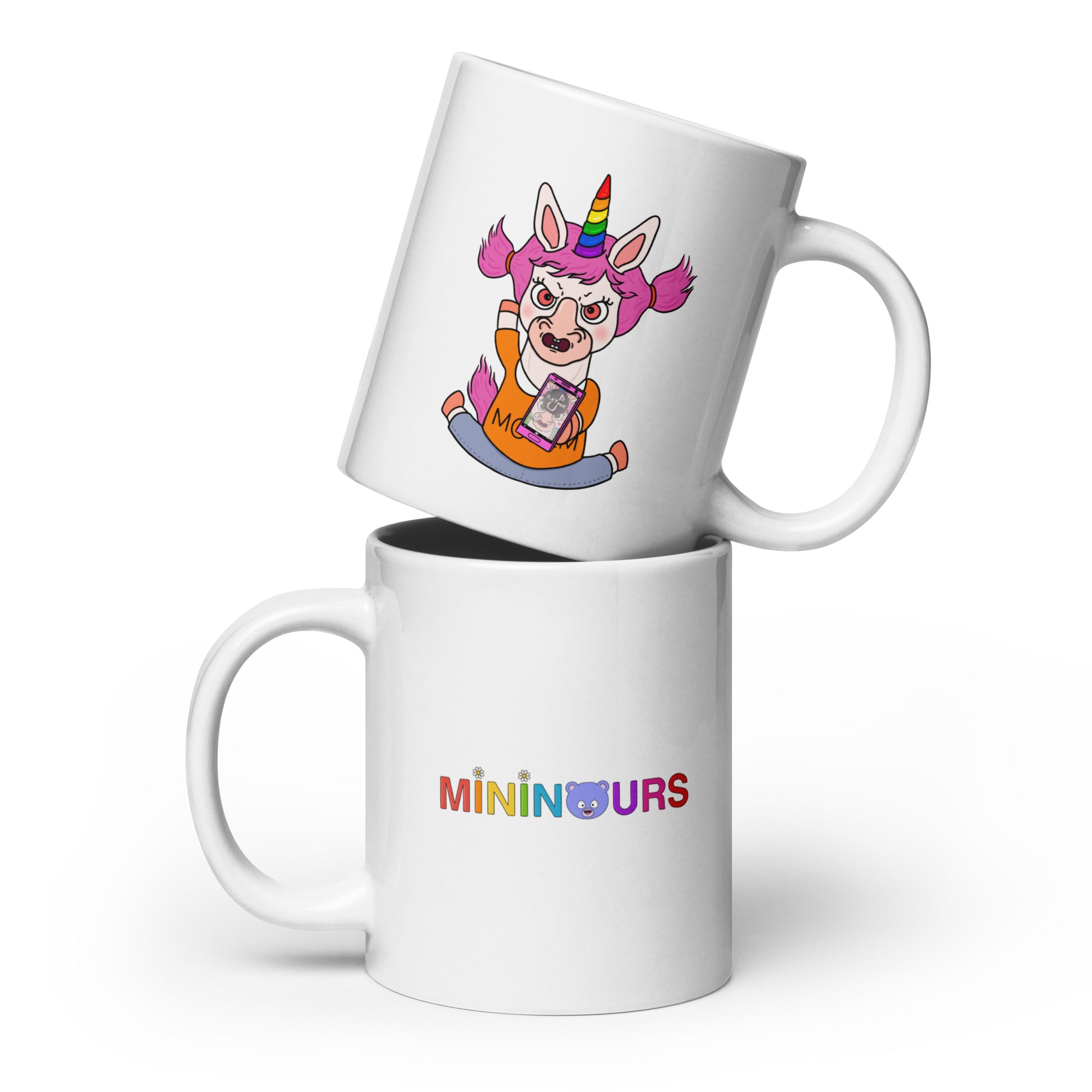 Licorne - Mininours - Mug Blanc Brillant
