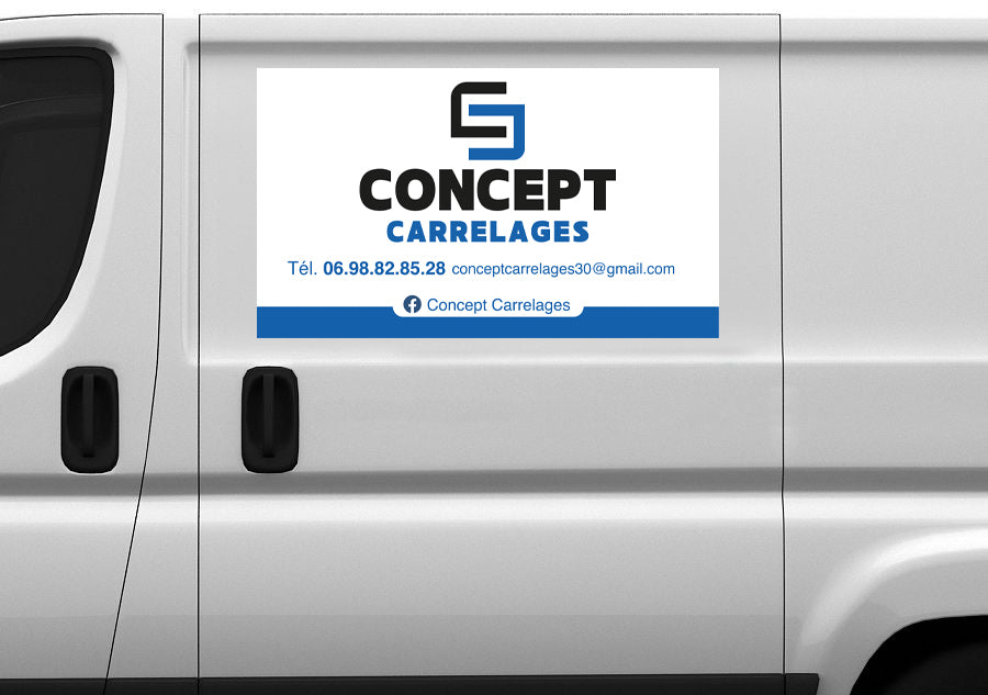 Concept Carrelage - plaque aimanté pour véhicule