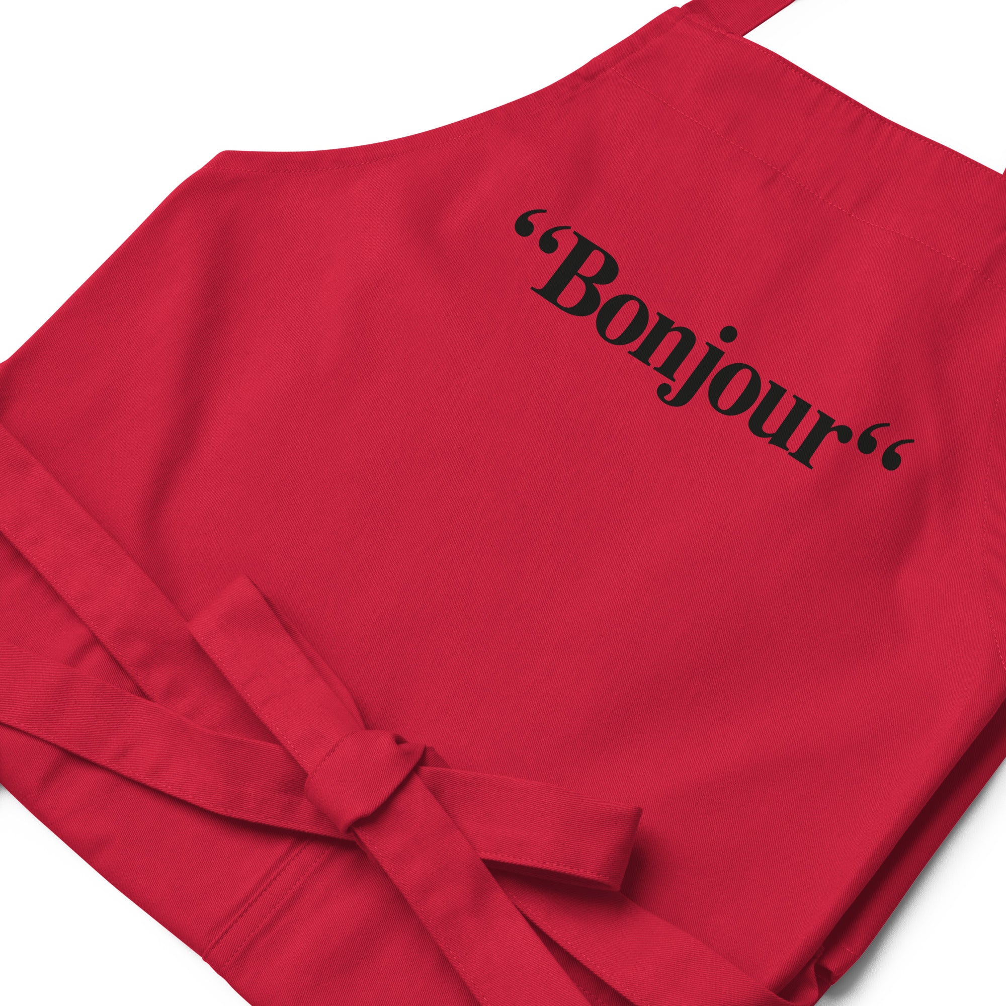 "Bonjour" - Tablier en coton biologique