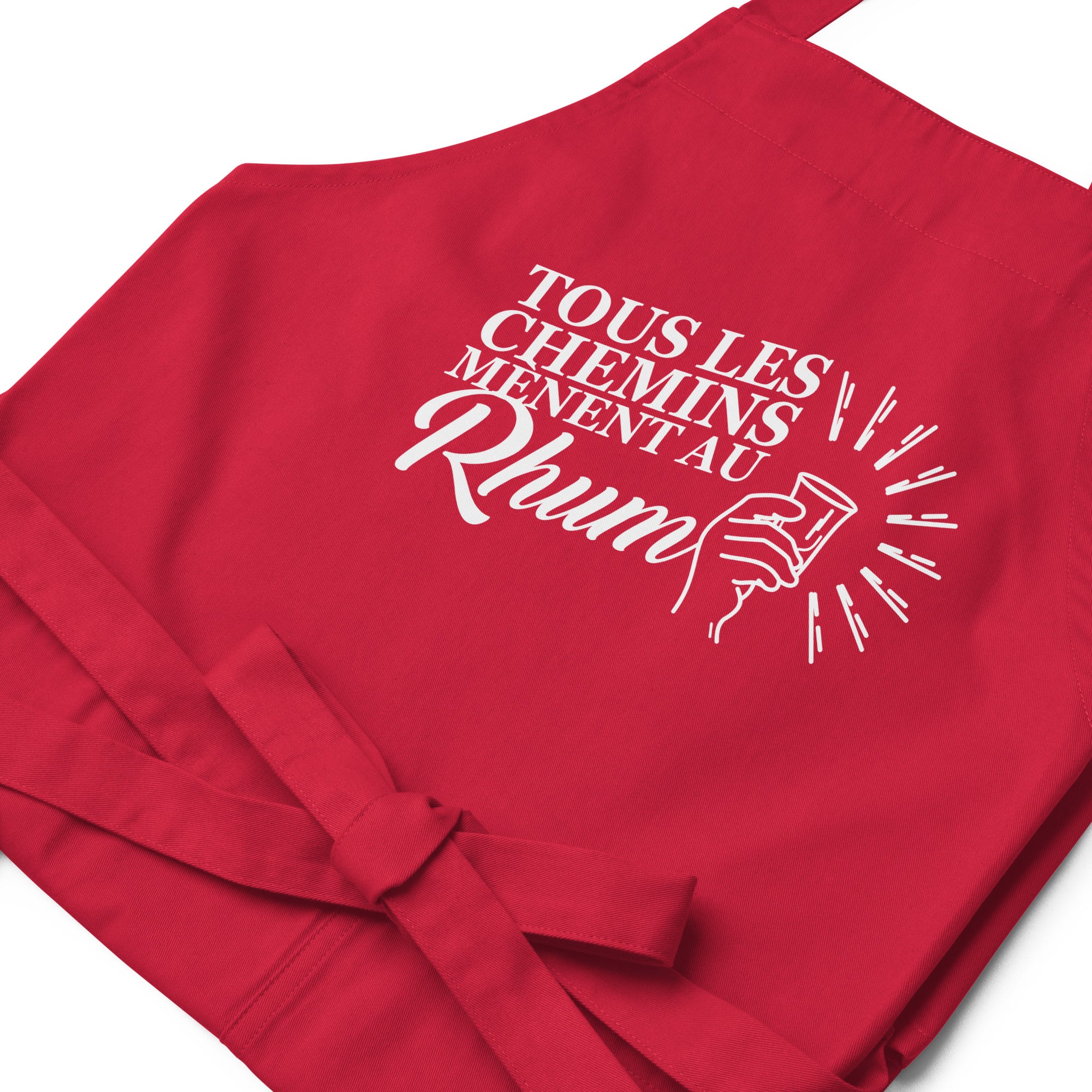 Tous les chemins mènent au Rhum - Tablier en coton biologique