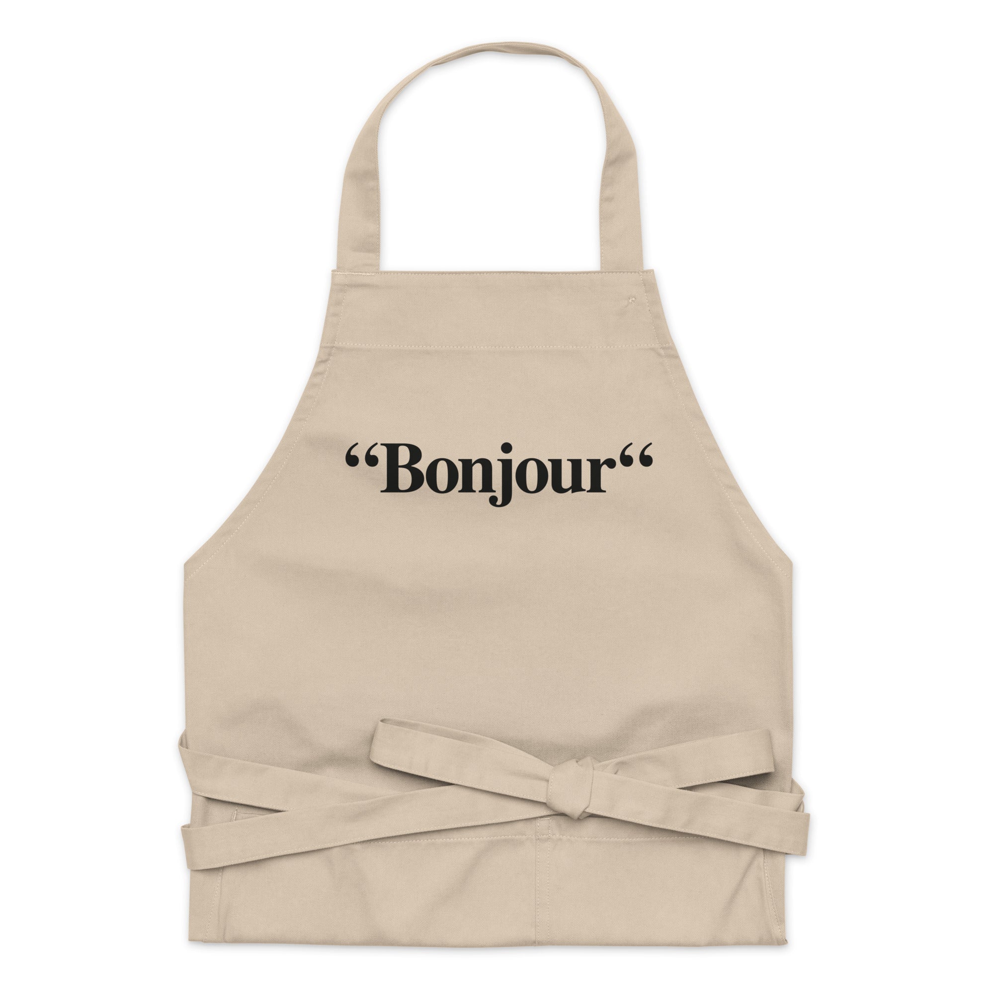 "Bonjour" - Tablier en coton biologique