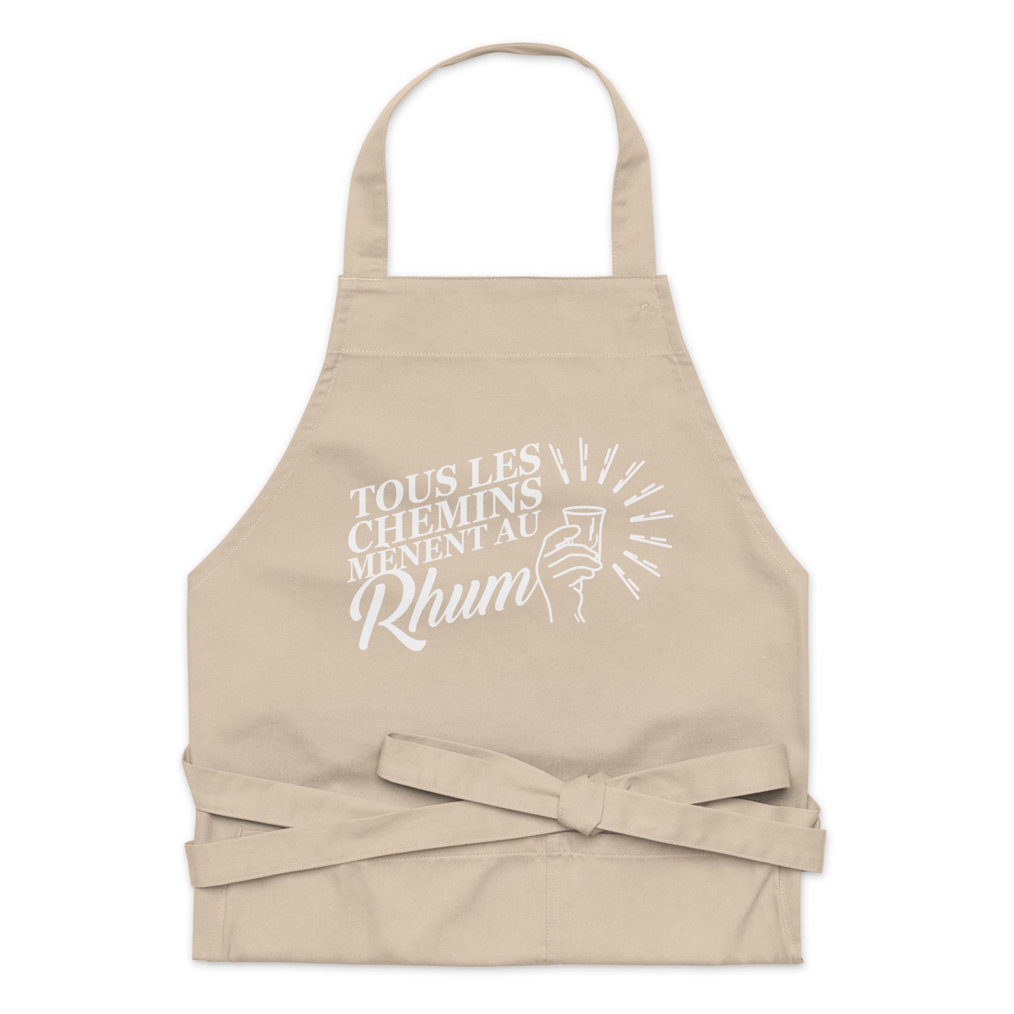 Tous les chemins mènent au Rhum - Tablier en coton biologique