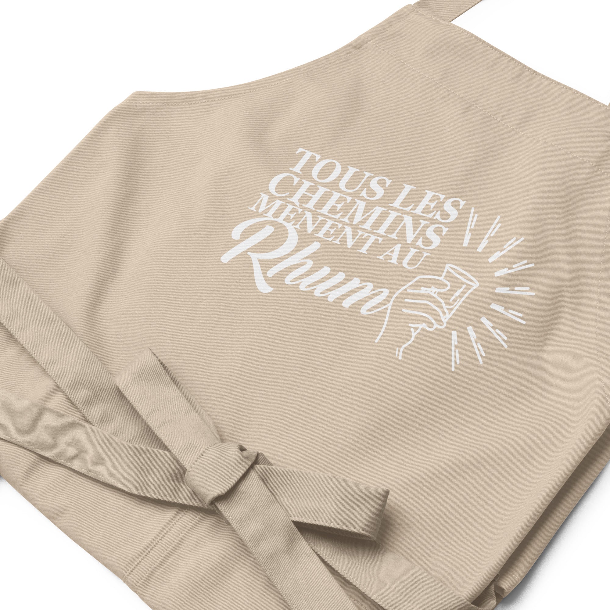 Tous les chemins mènent au Rhum - Tablier en coton biologique