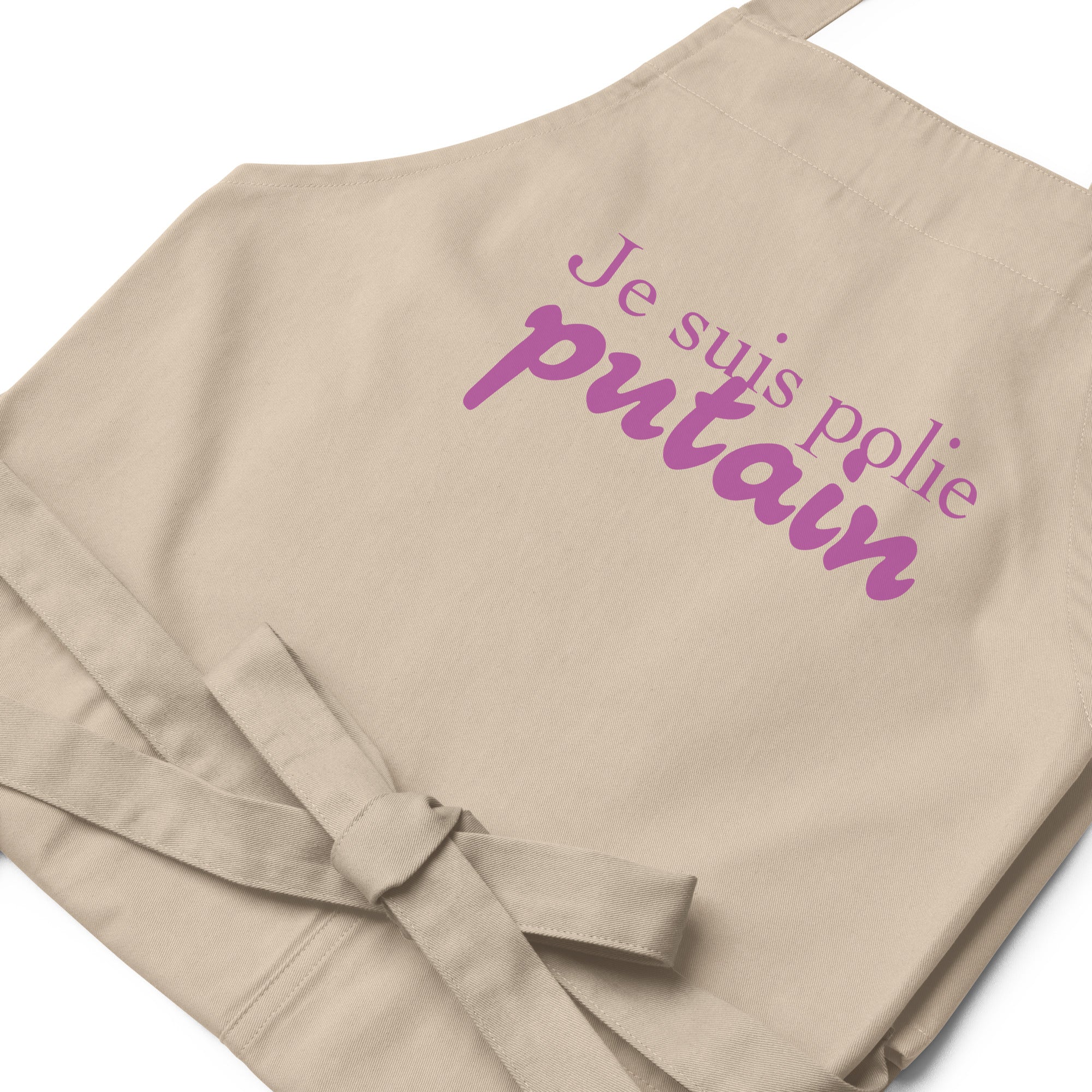 Je suis polie - Tablier en coton biologique