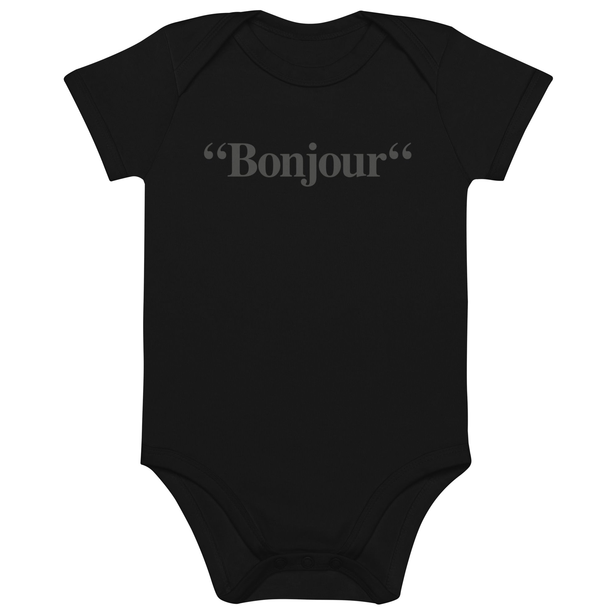 "Bonjour" - Body en coton bio bébé